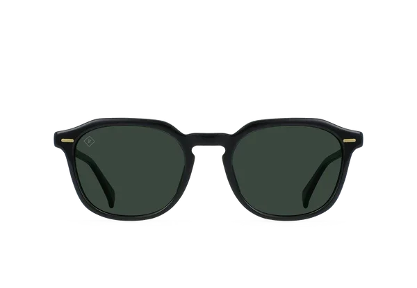 RAEN - Sunglasses - CLYVE - Crystal Black / Green Polarized - 52