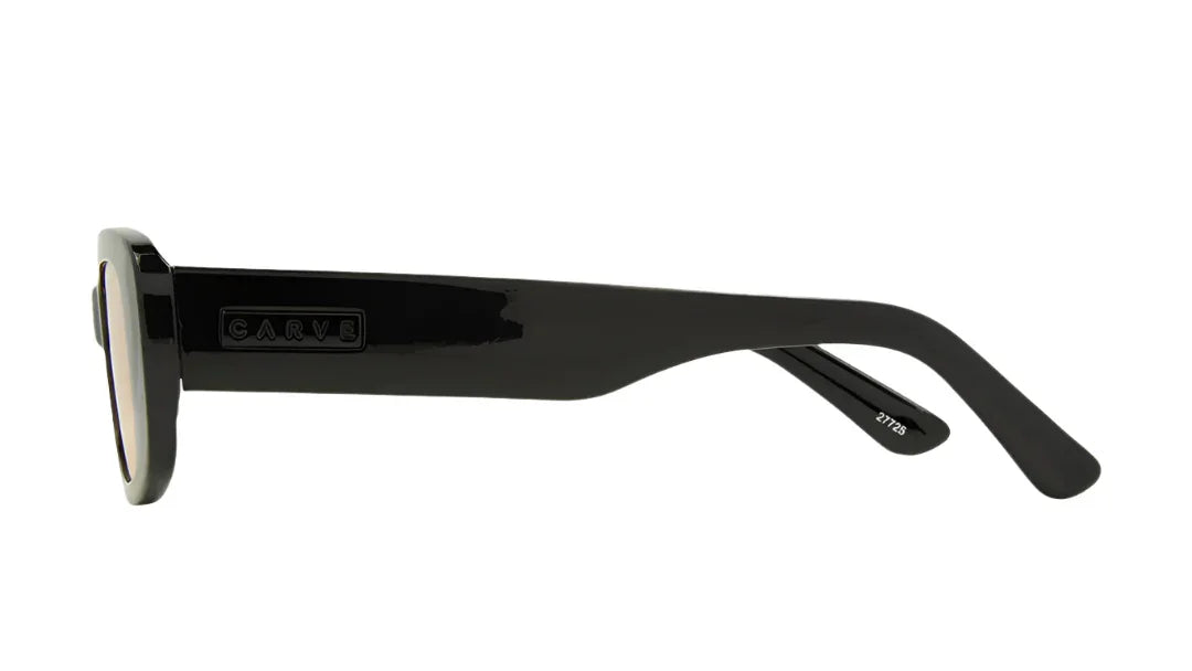 CARVE-Sunglasses-Status Gloss black-Tinted peach lens