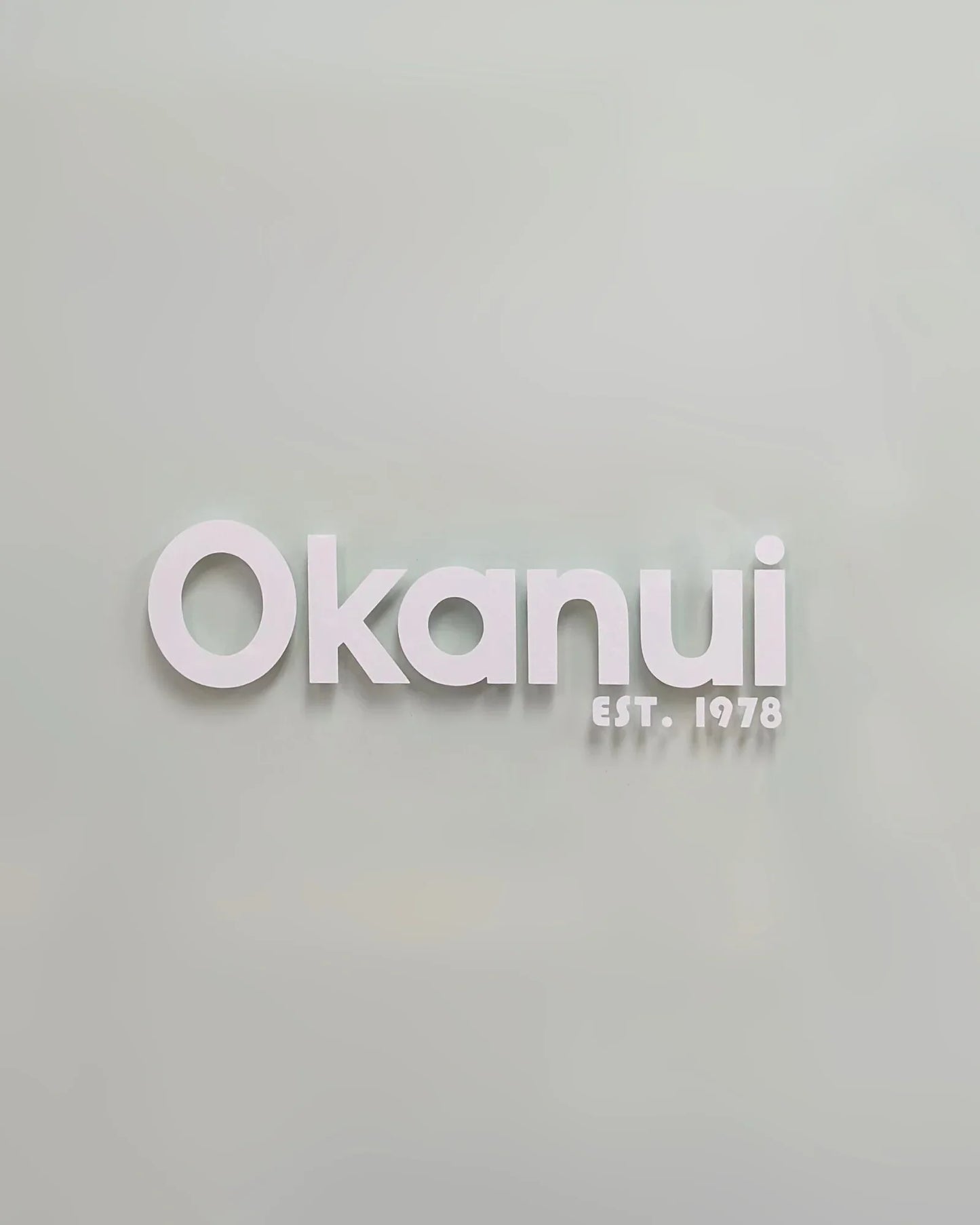 Okanui Bumper Sticker Decal - White