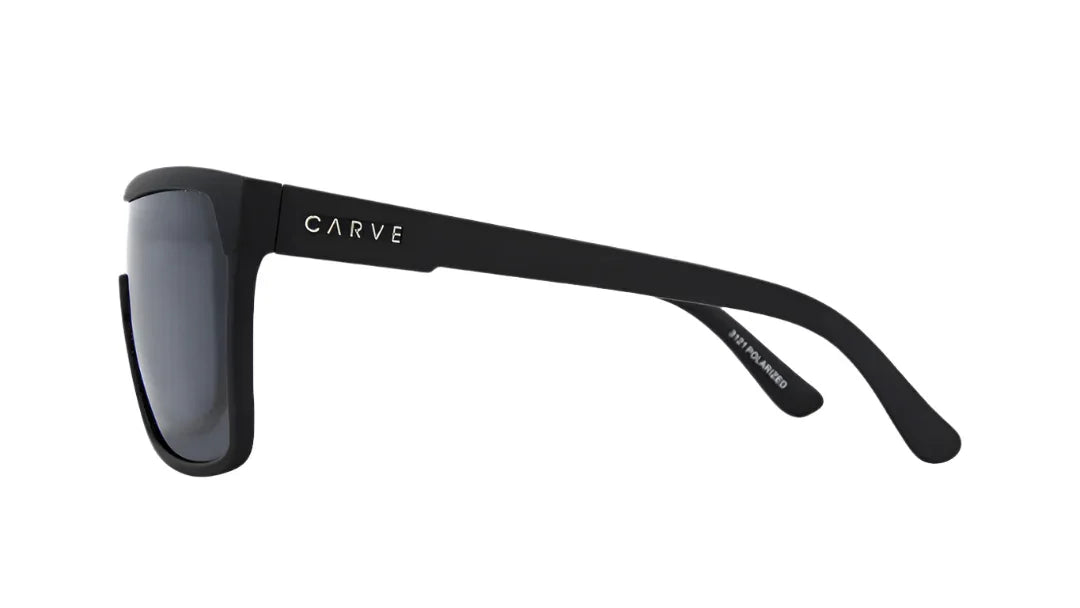 CARVE-Sunglasses - La Ropa - Polarized Matt Black Frame Sunglasses