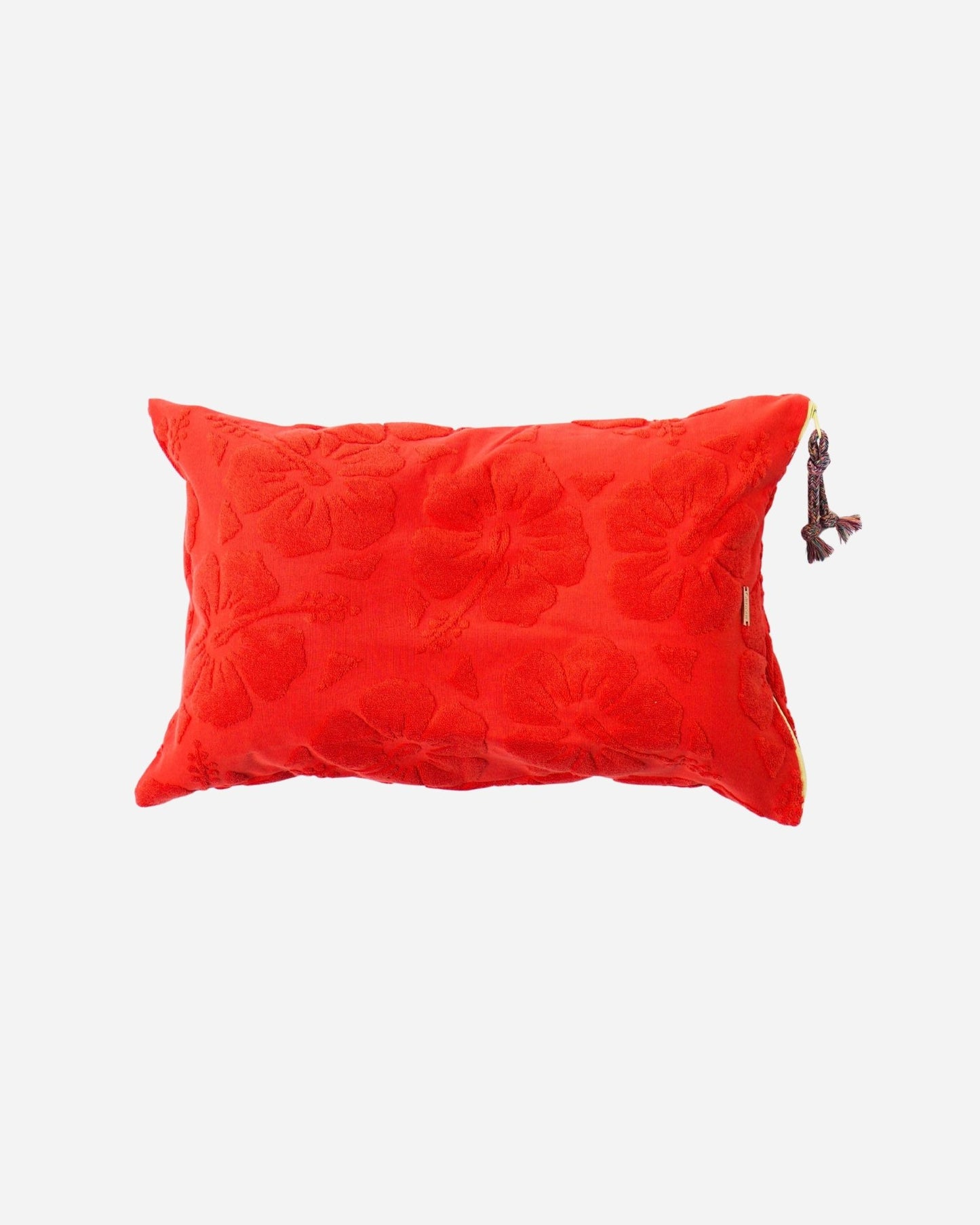 Weekend Terry Beach Pillow - Hibiscus Flame