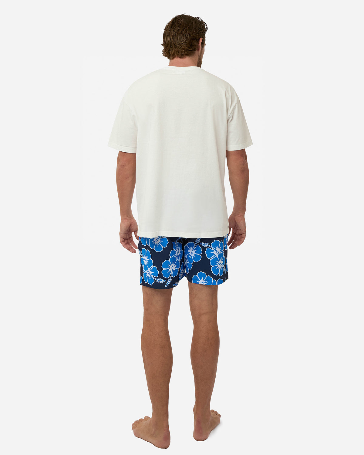 Way Back When Swim Short - Stretch - Navy Sea White