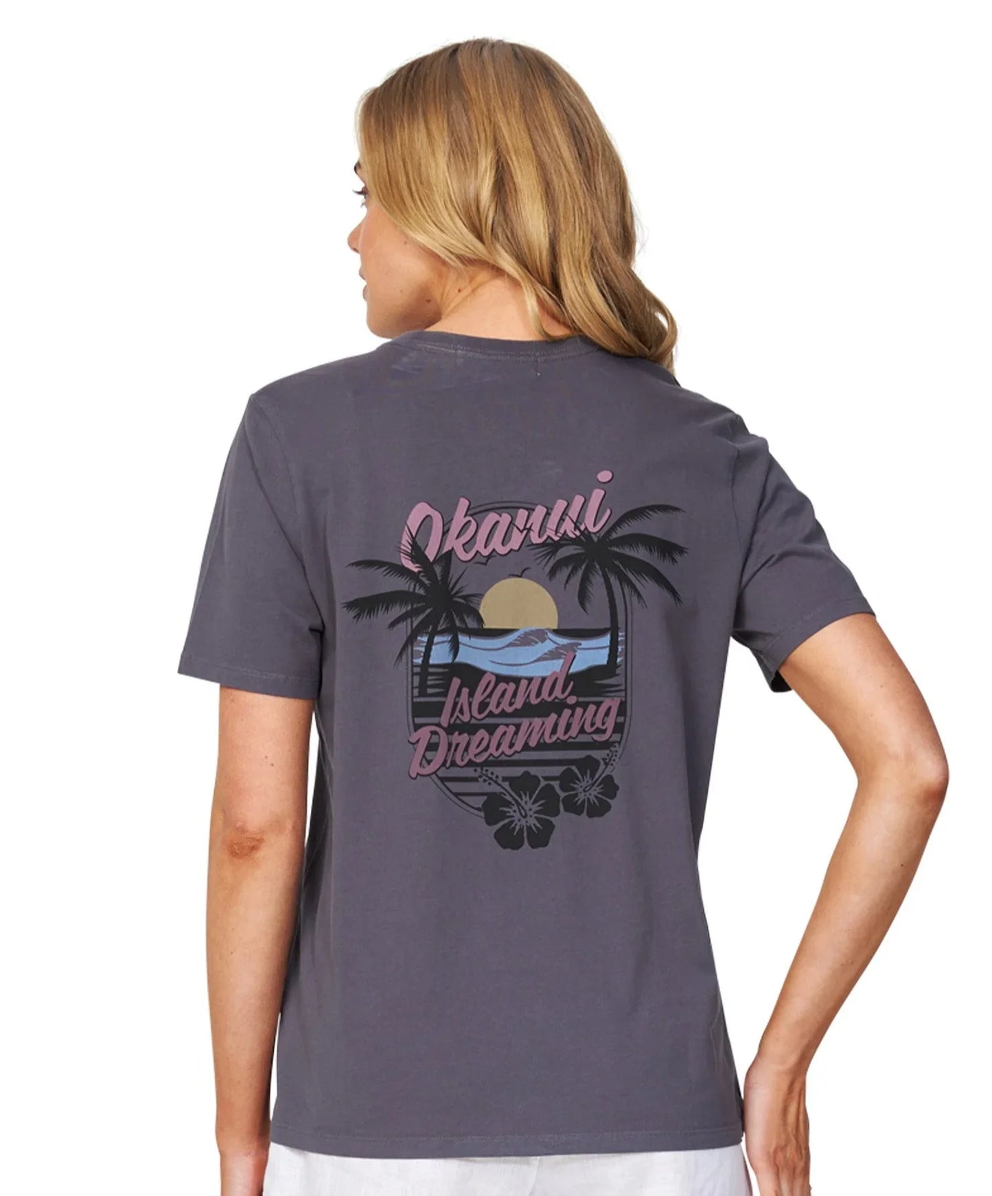 Womens - T-Shirt - Greetings - Washed Black