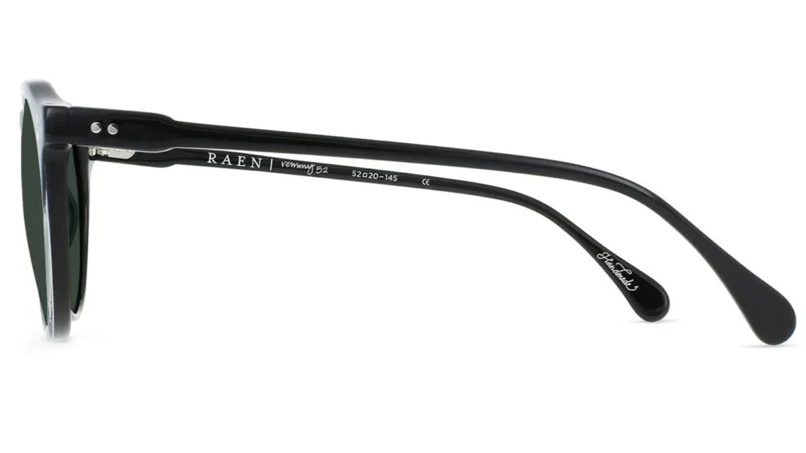 RAEN - Sunglasses - REMMY - Crystal Black / Green Polarized - 52