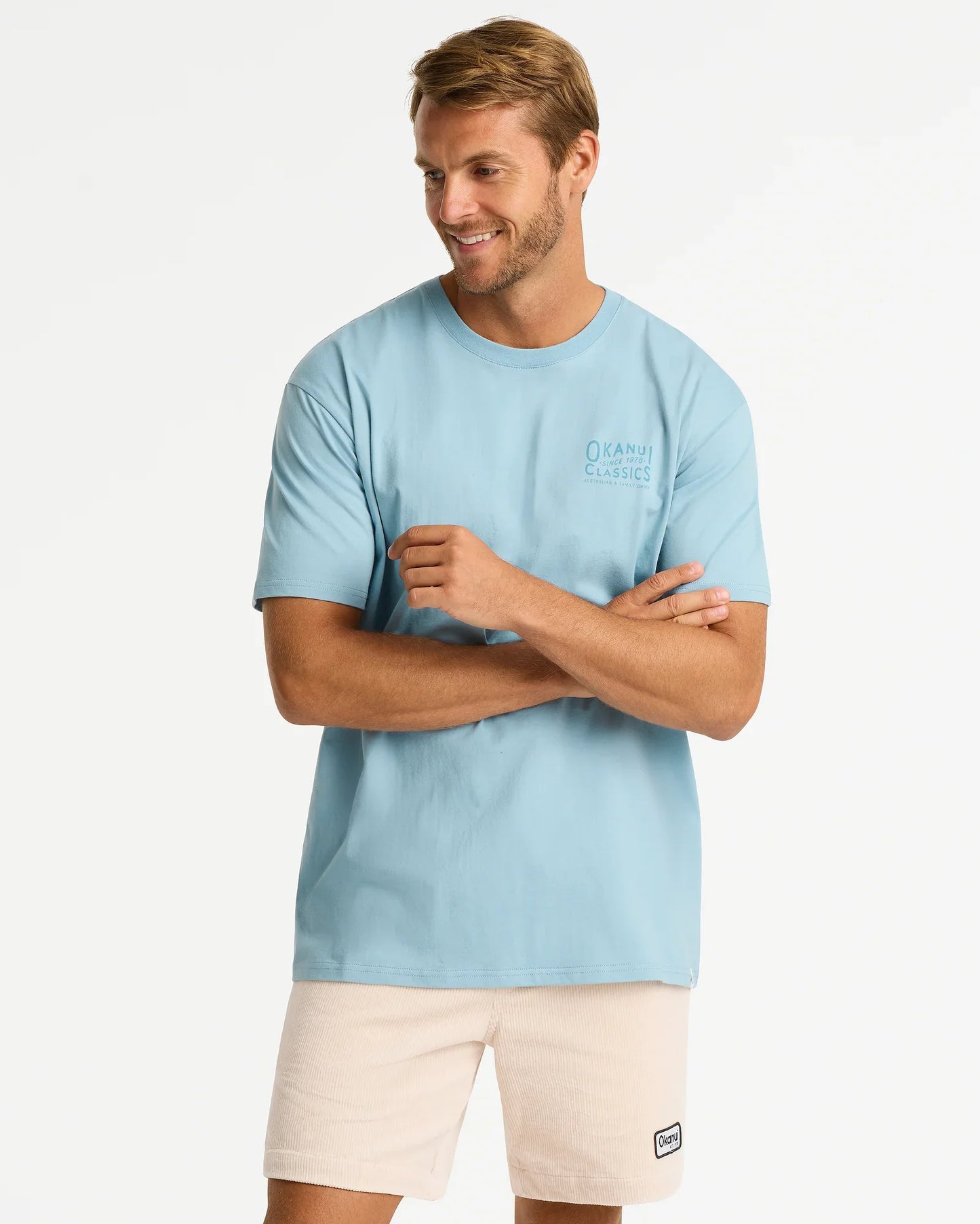 Waves T'Shirt - Steel Blue