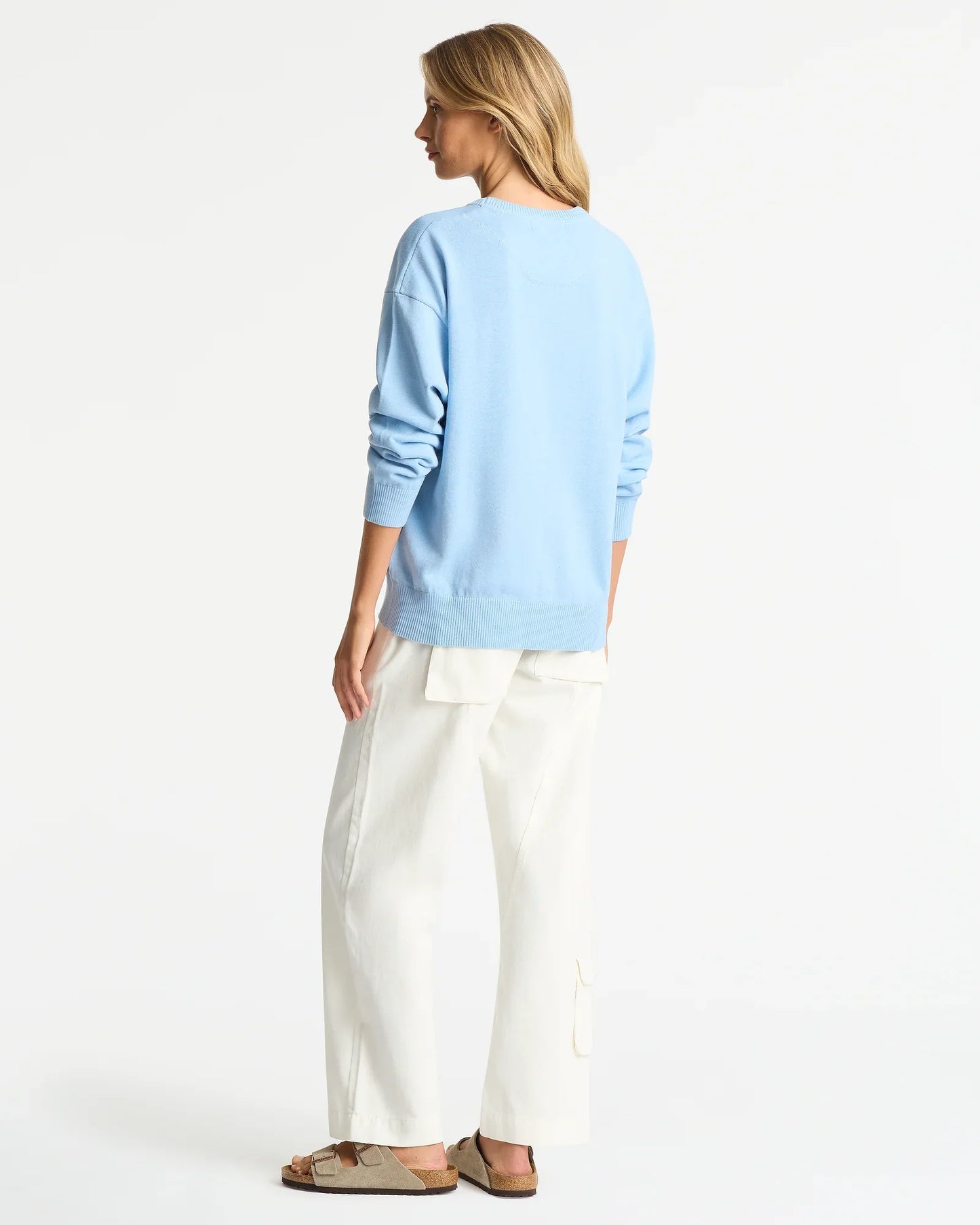 Common Knit Sweater - Blue Coral