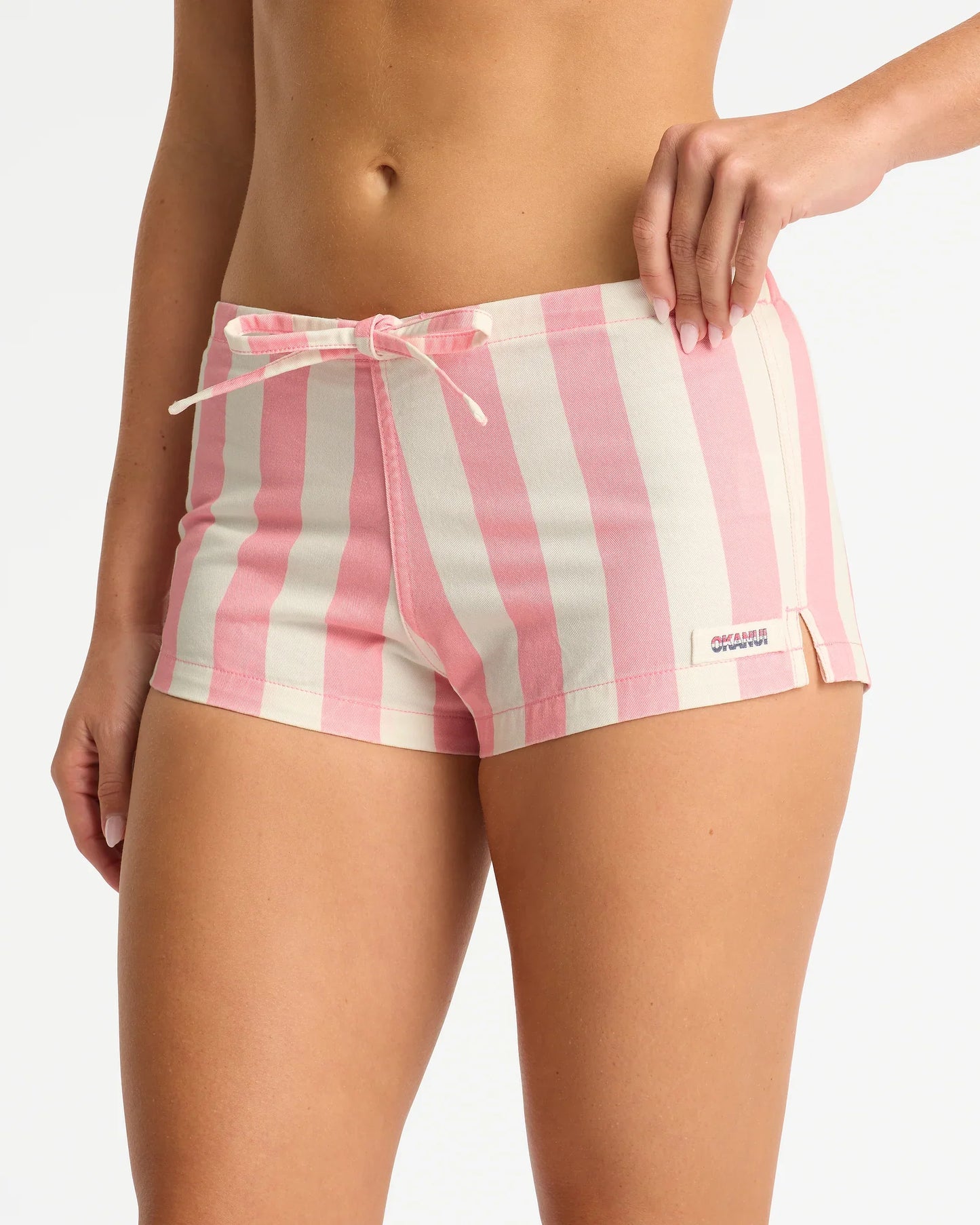 Womens Classic Stripe Mini Short
