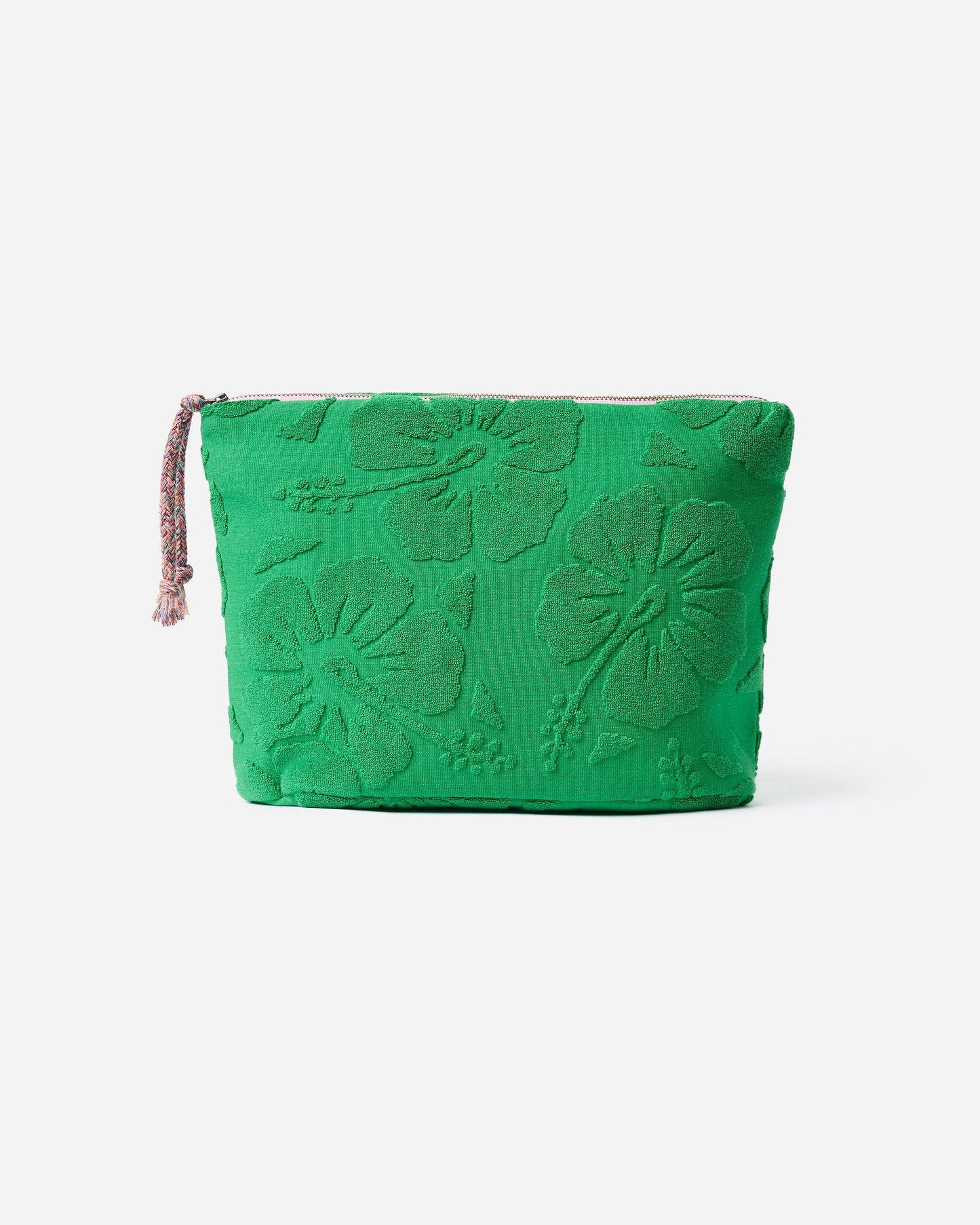 Weekend Terry Cosmetic Bag- Hibiscus Emerald