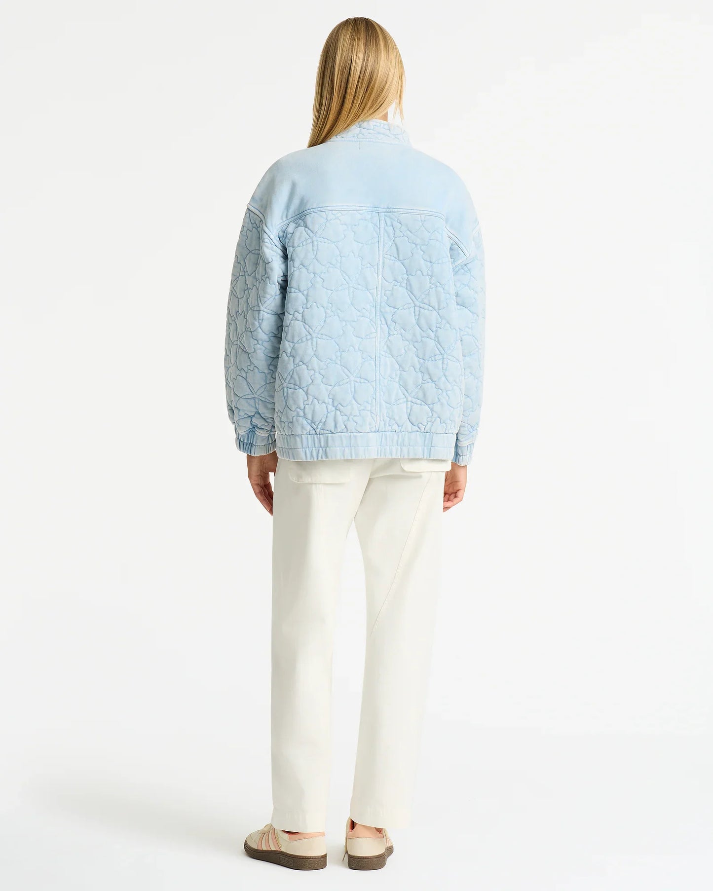 Mia Quilted Jacket - Washed Blue