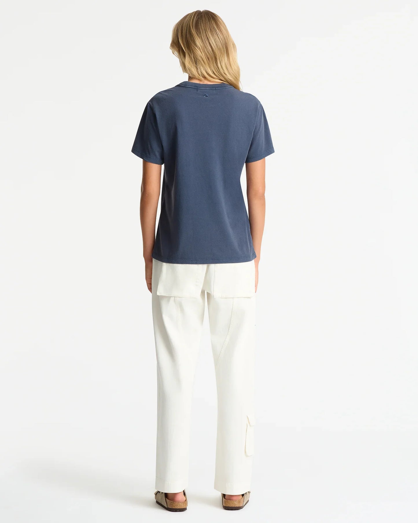 Womens Staple Boxy T'Shirt - Washed Navy