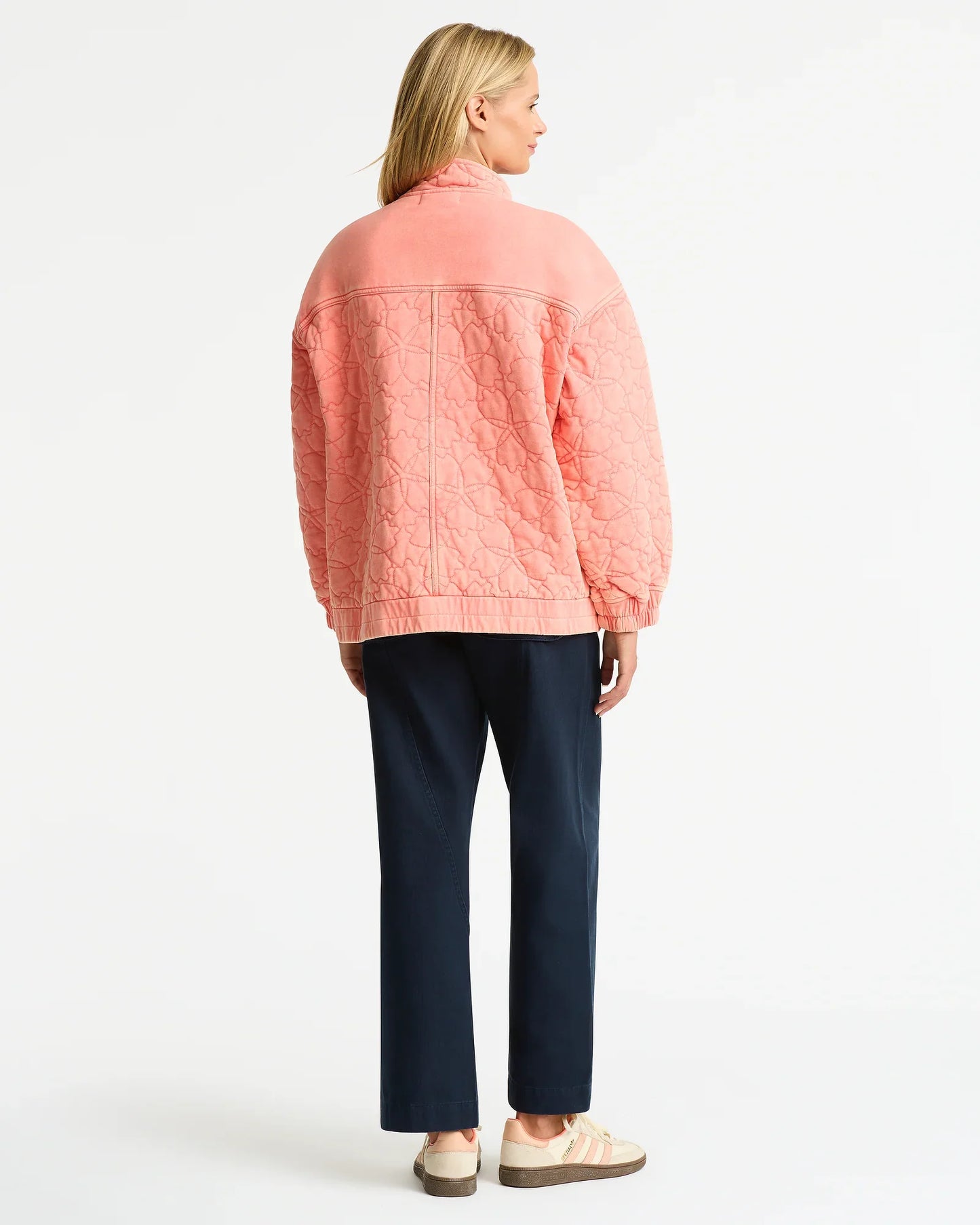 Mia Quilted Jacket - Washed Coral