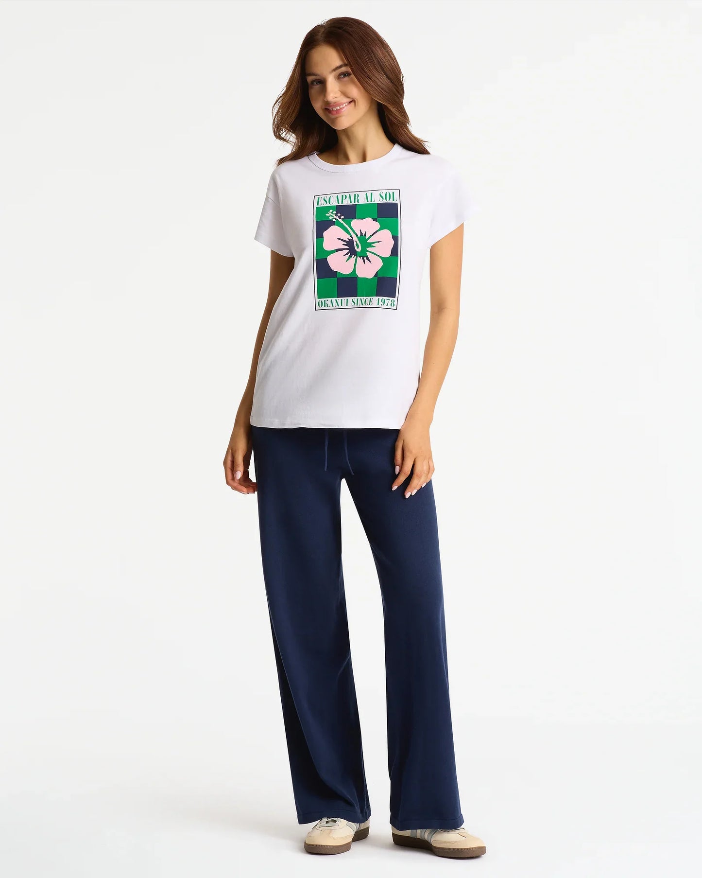 Womens Checkmate Relaxed T'Shirt - White