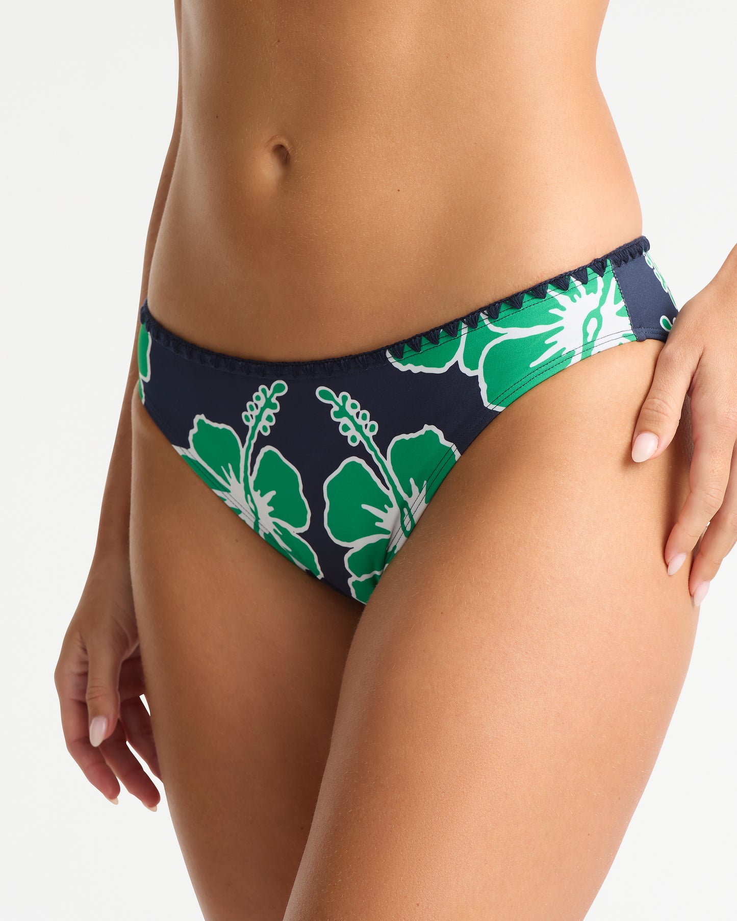 Caspia Regular Bikini Bottom - Navy Emerald