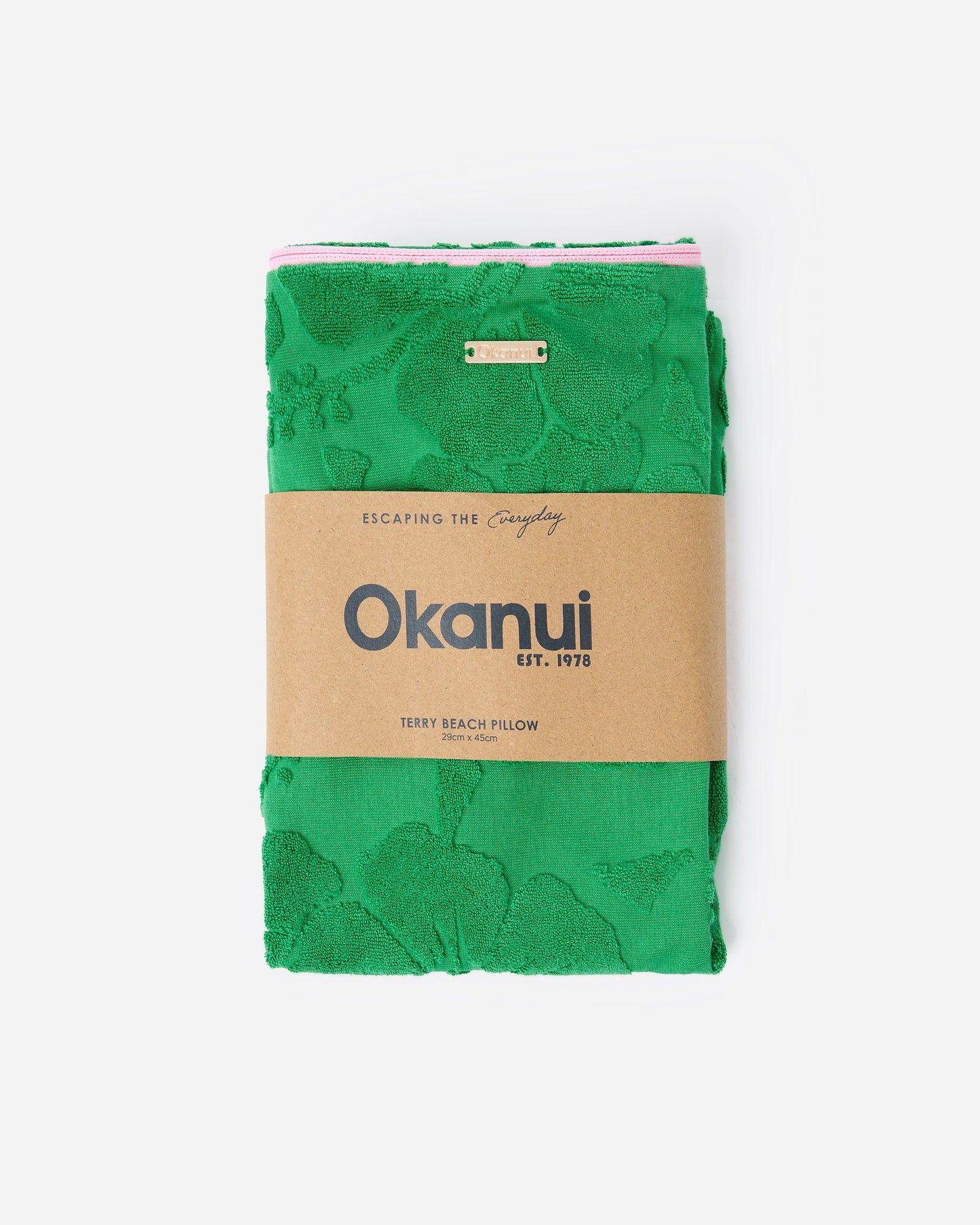 Weekend Terry Beach Pillow - Hibiscus Emerald