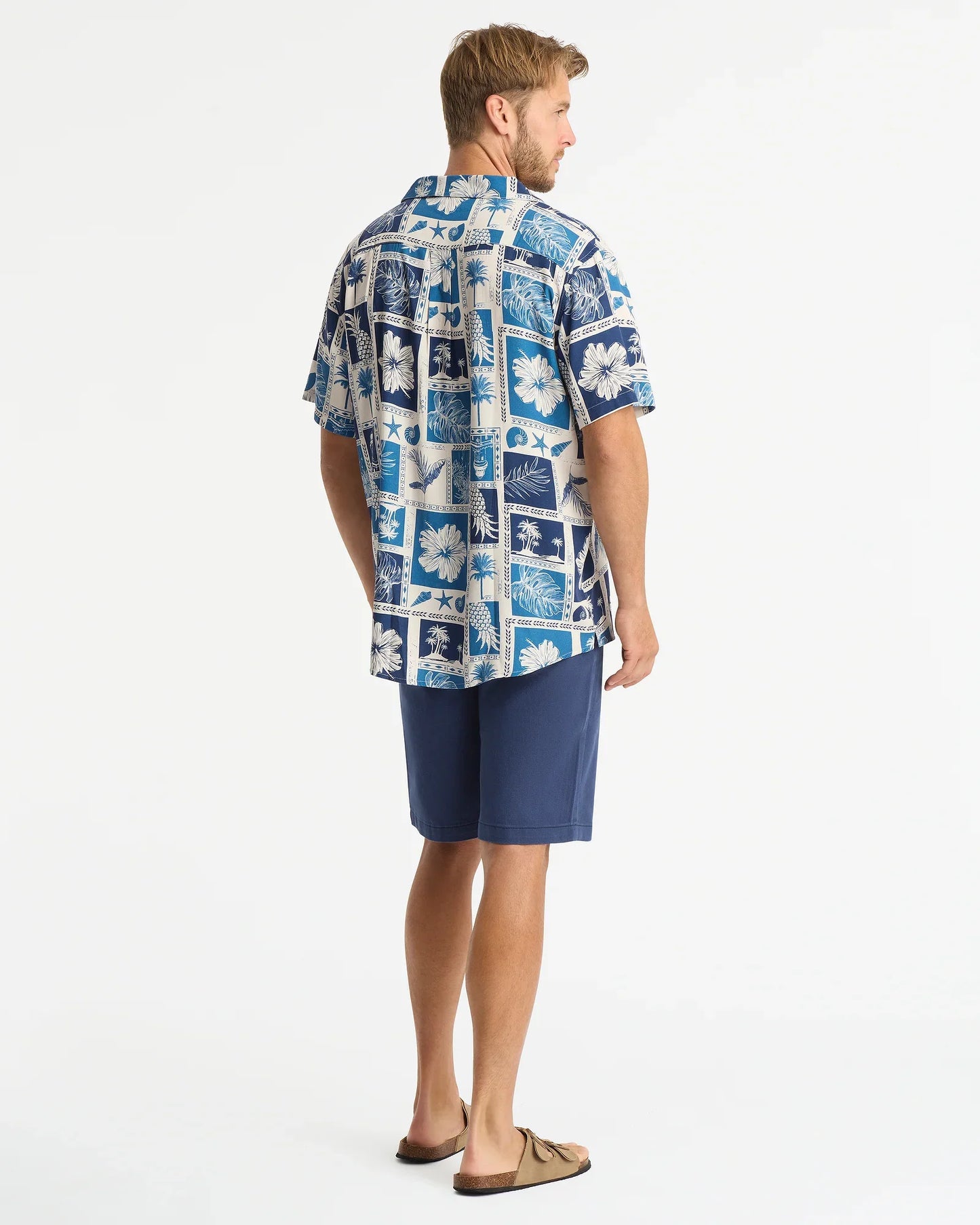 Mens - Aloha Shirt - Gallery Aloha Shirt - Navy White
