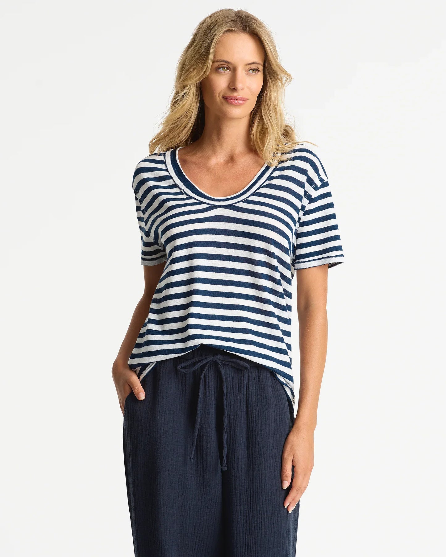 Bay T'Shirt - Navy White
