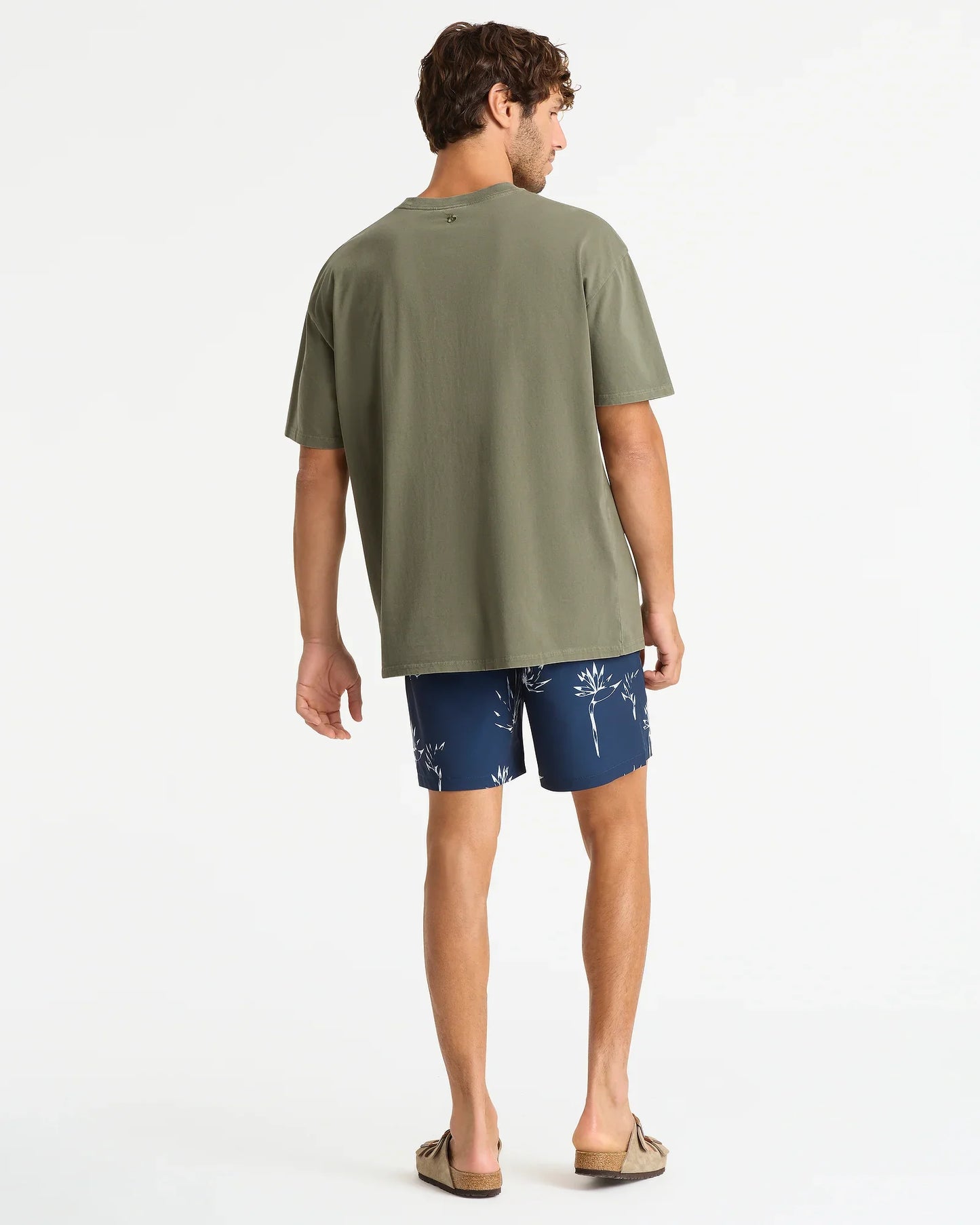 Mens Staple Boxy T'Shirt - Washed Olive