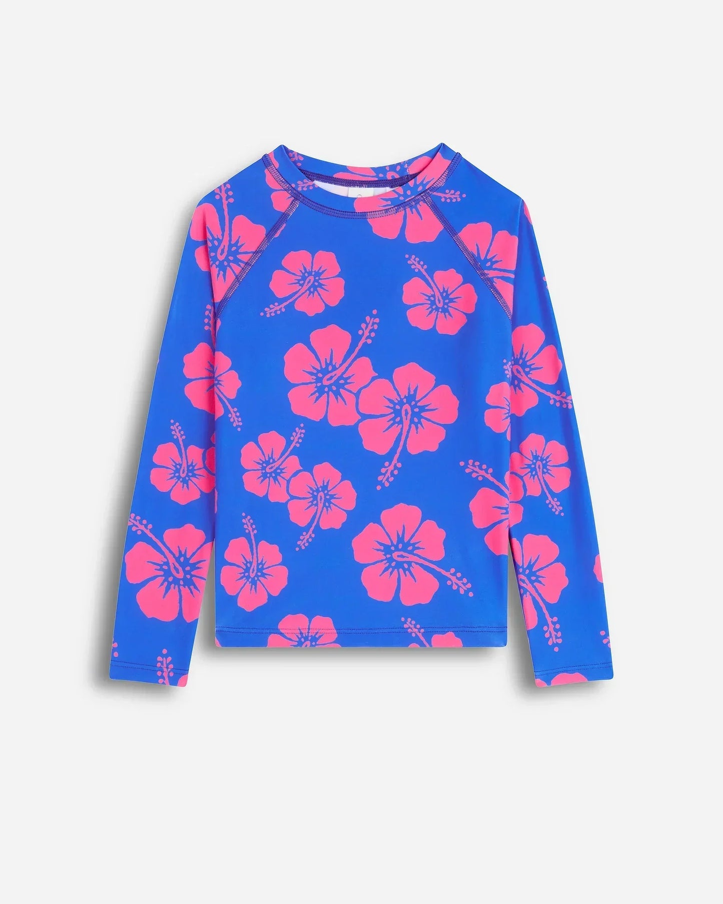Girls - Swim Long Sleeve Rashie - Hibiscus Duo