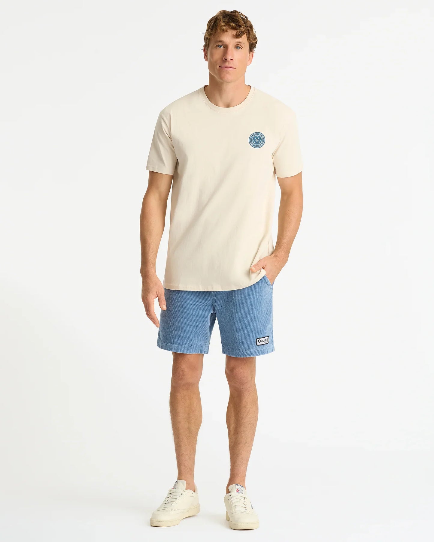 Mens Fineline T'Shirt - Stone