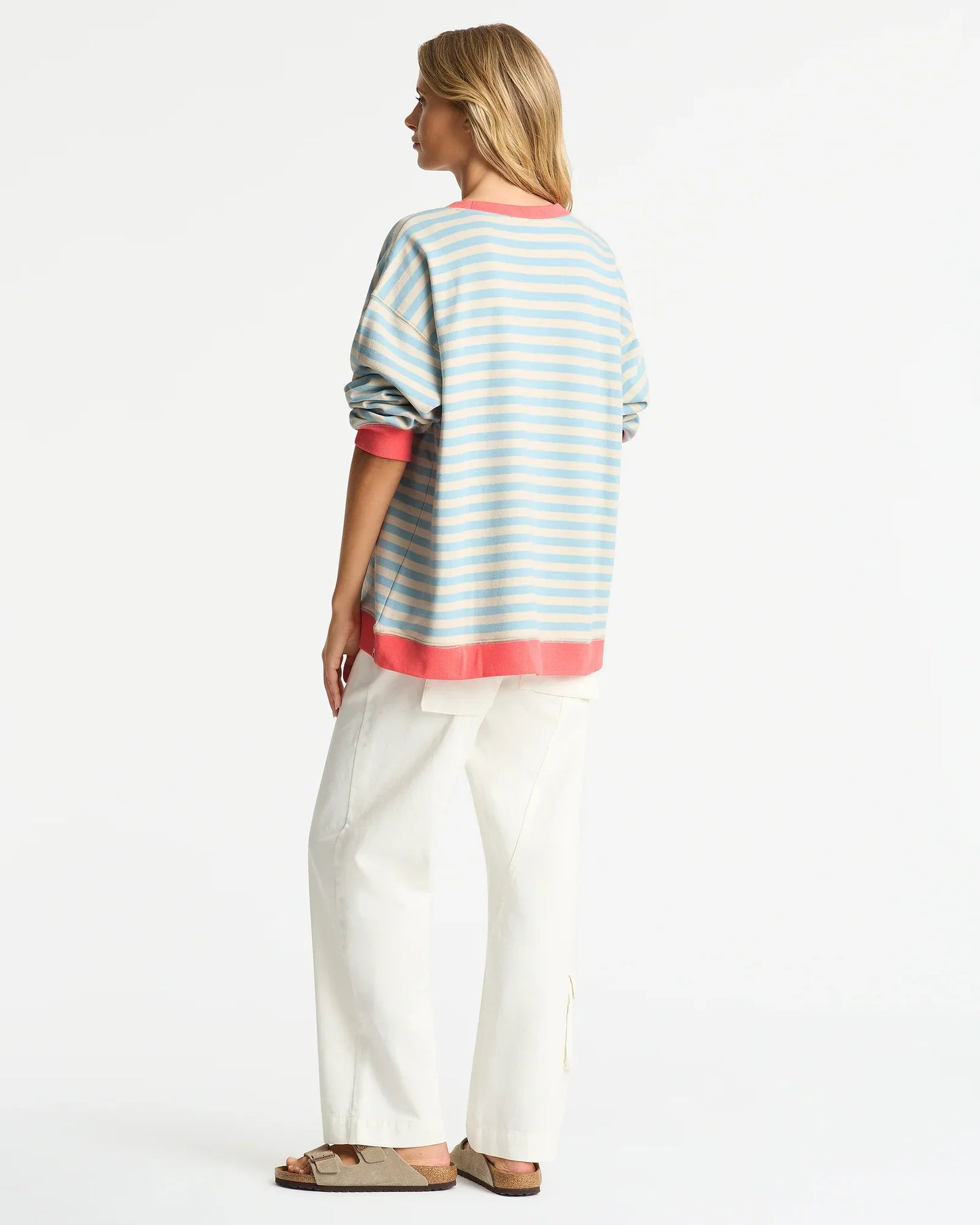 Bay Crew Sweat - Blue Stone Coral