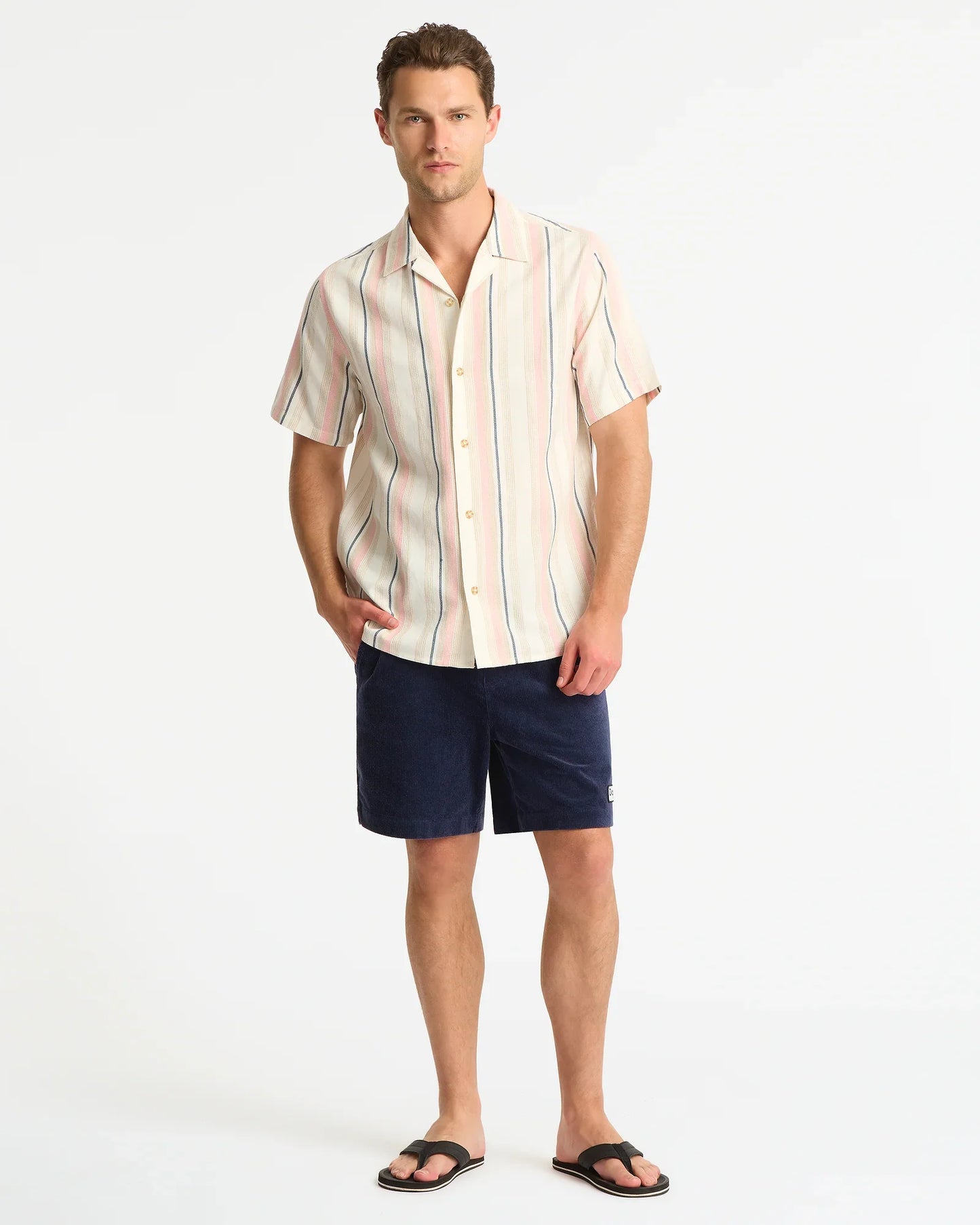 River Stripe Shirt - Natural Pink Stripe