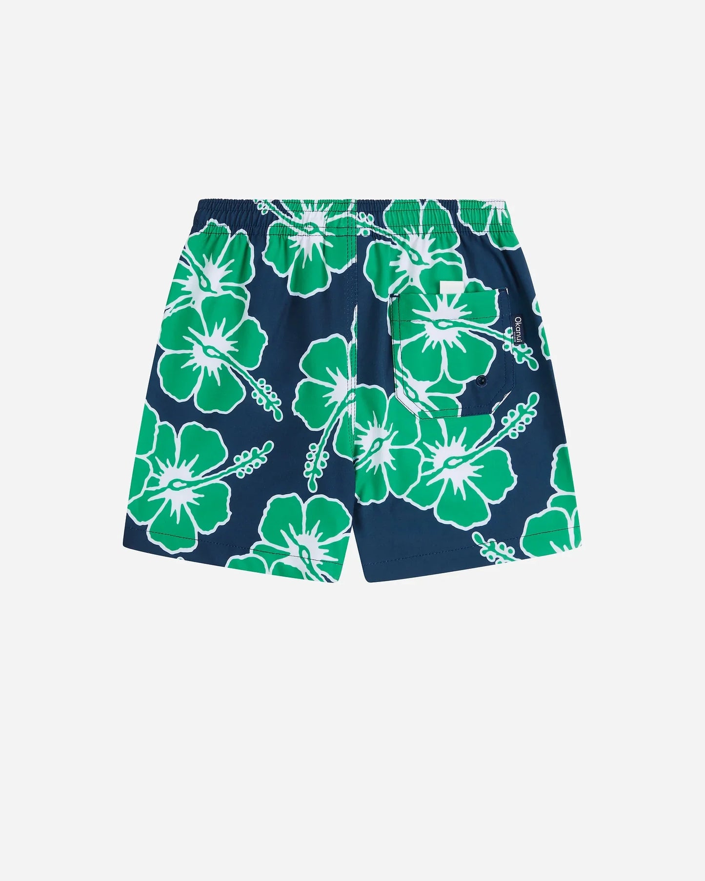Boys Way Back When Swim Short - Navy Emerald White