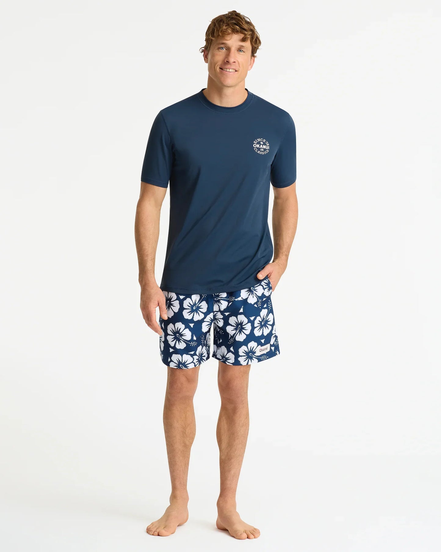 Mens Ikon Short Sleeve Rashie - Navy