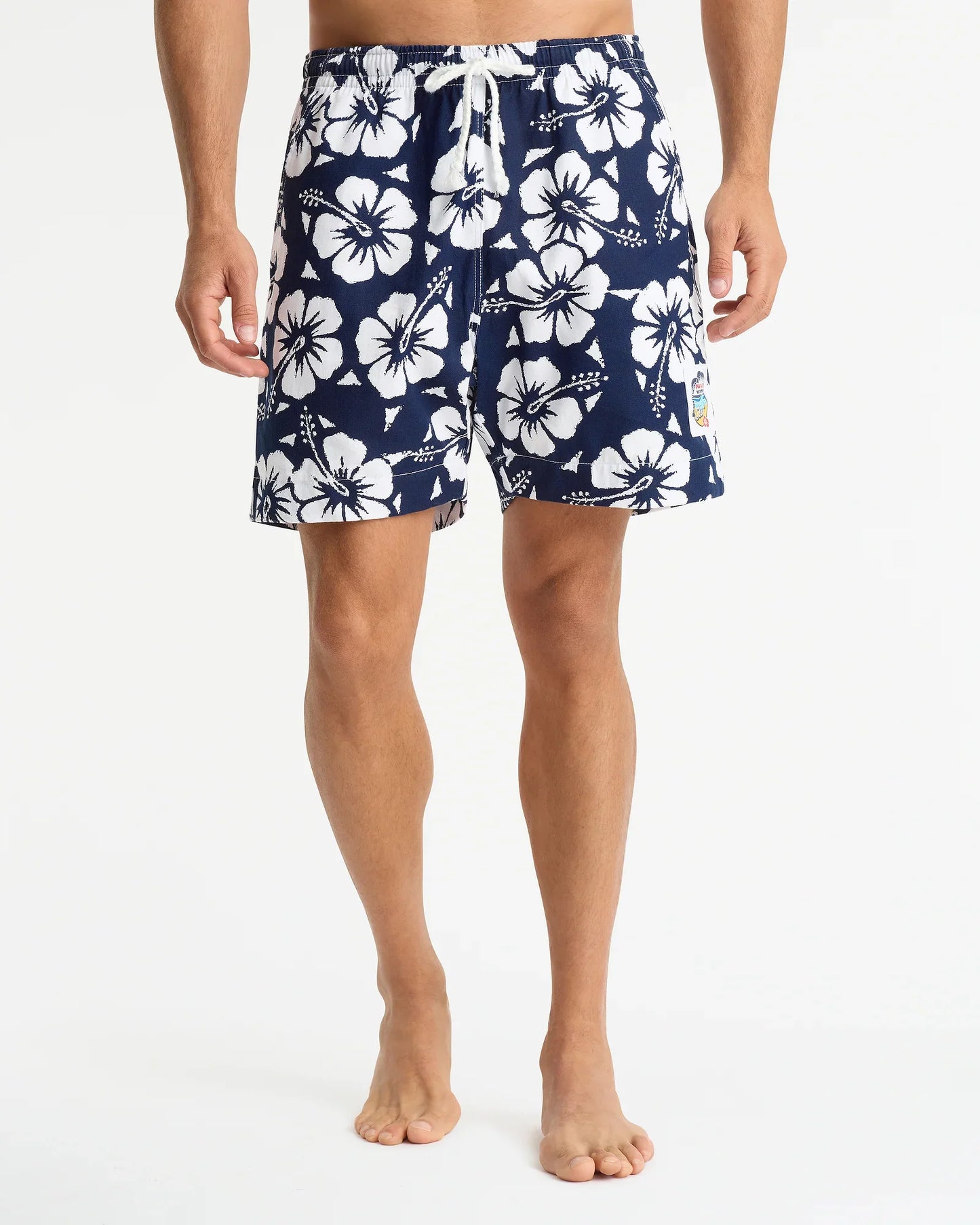 Mens Classic Short Short - Hibiscus Navy