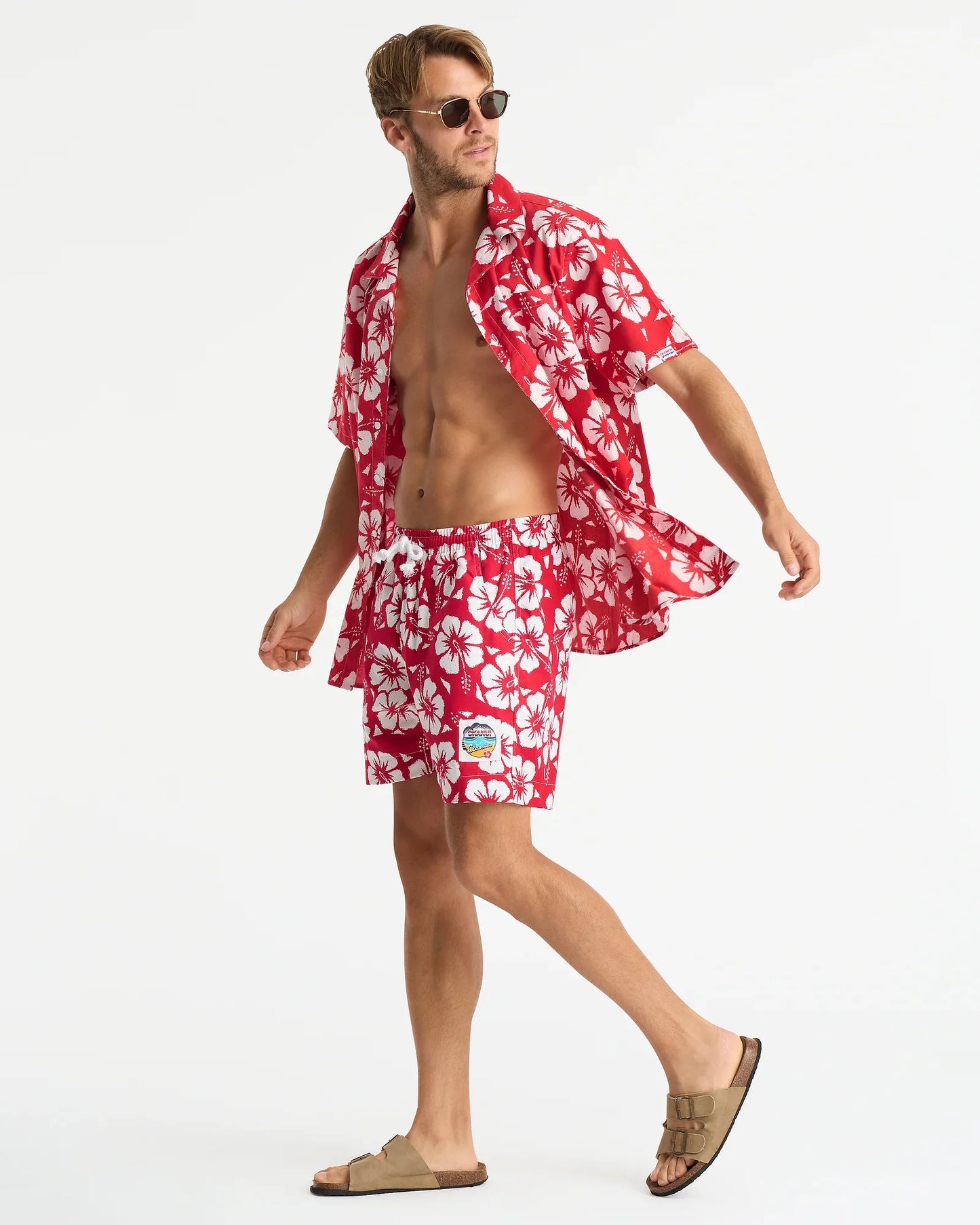 Mens Classic Shirt - Hibiscus Red