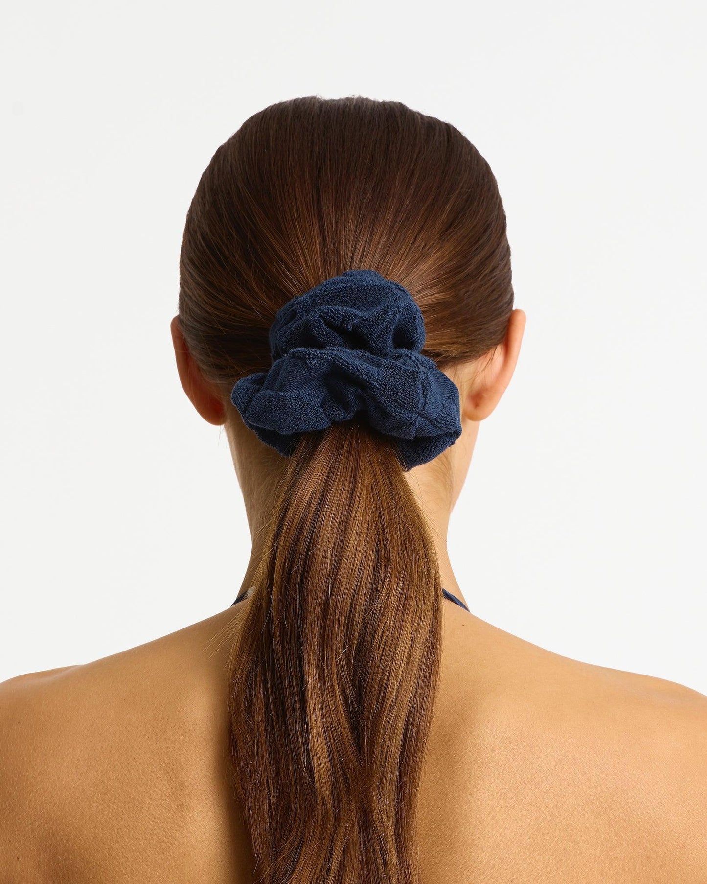 Weekend Terry Scrunchie - Hibiscus Navy