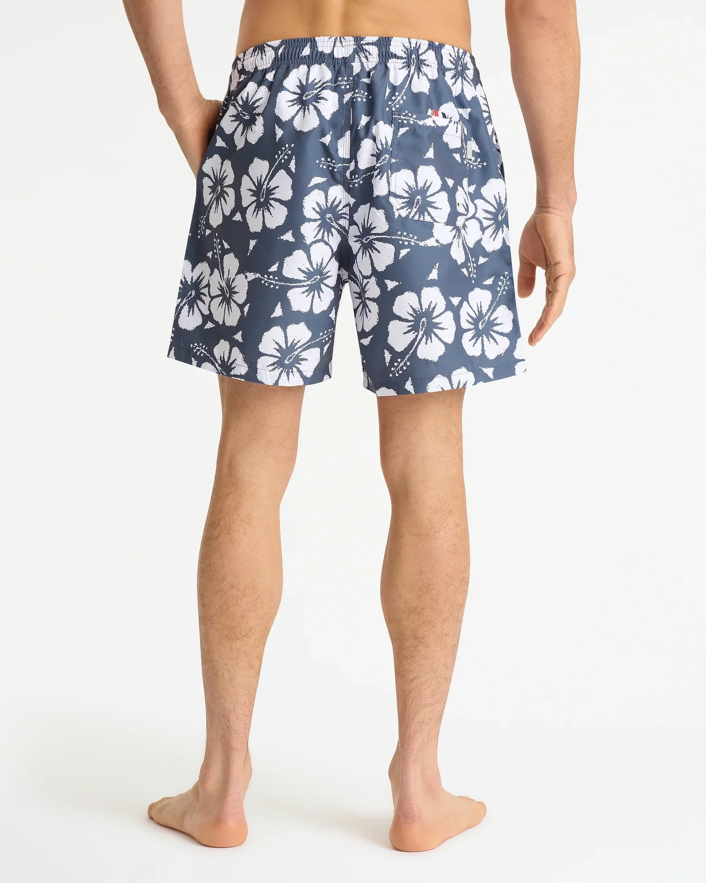 Mens Classic Swim Short - Hibiscus Iron