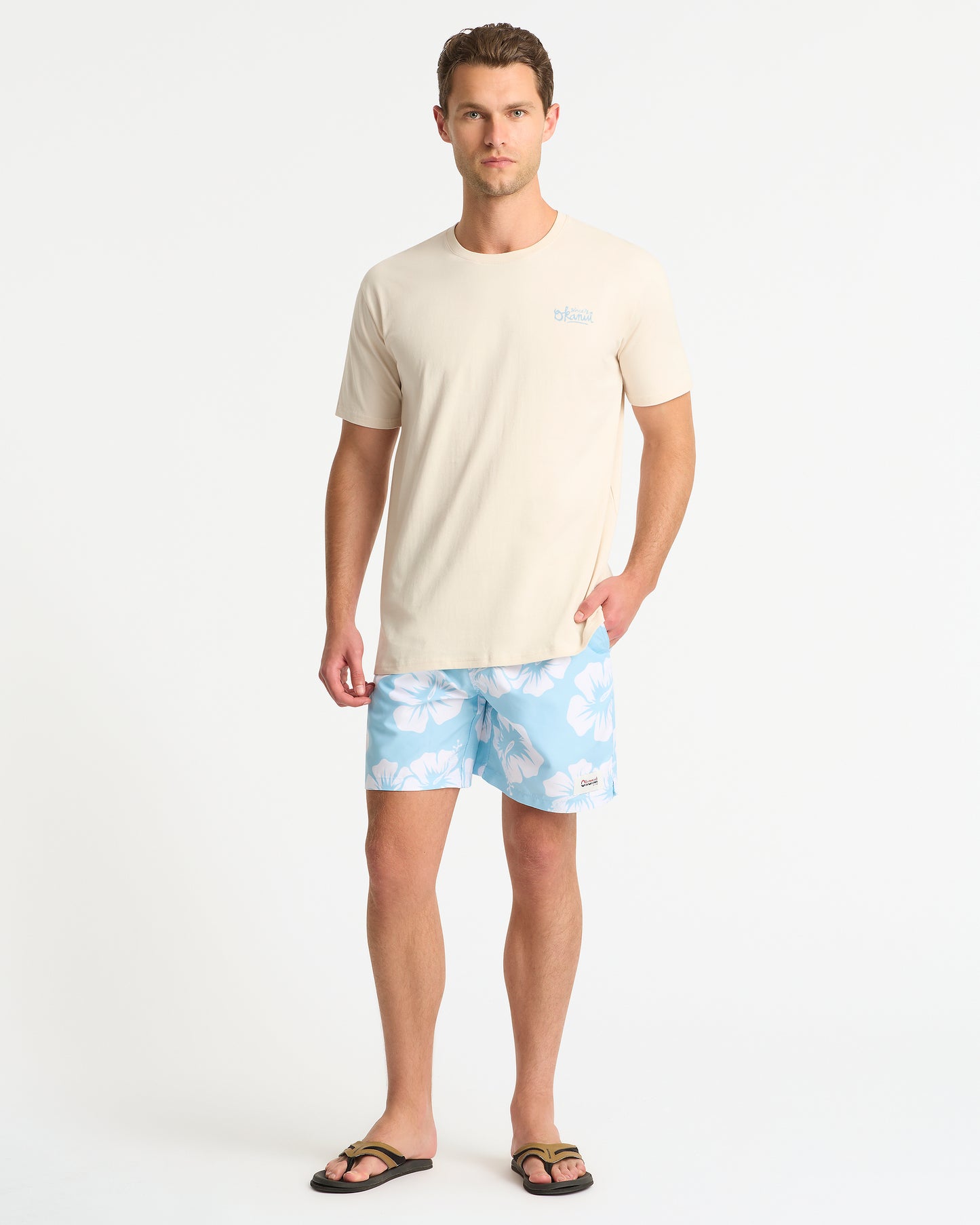 Mens Script T'Shirt - Stone