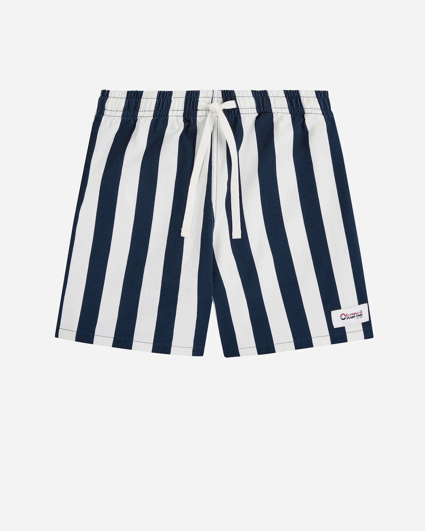 Womens Classic Short - Navy White Stripe