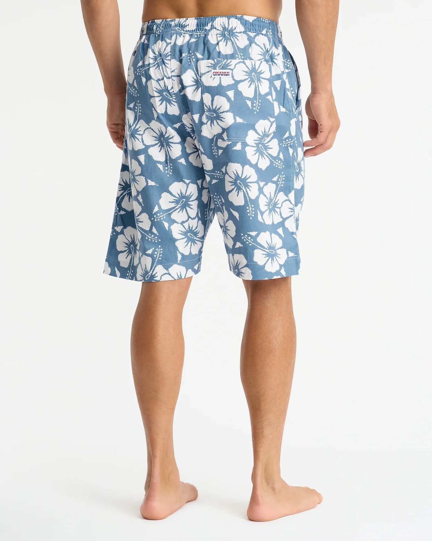 Mens Classic Short - Hibiscus Steel