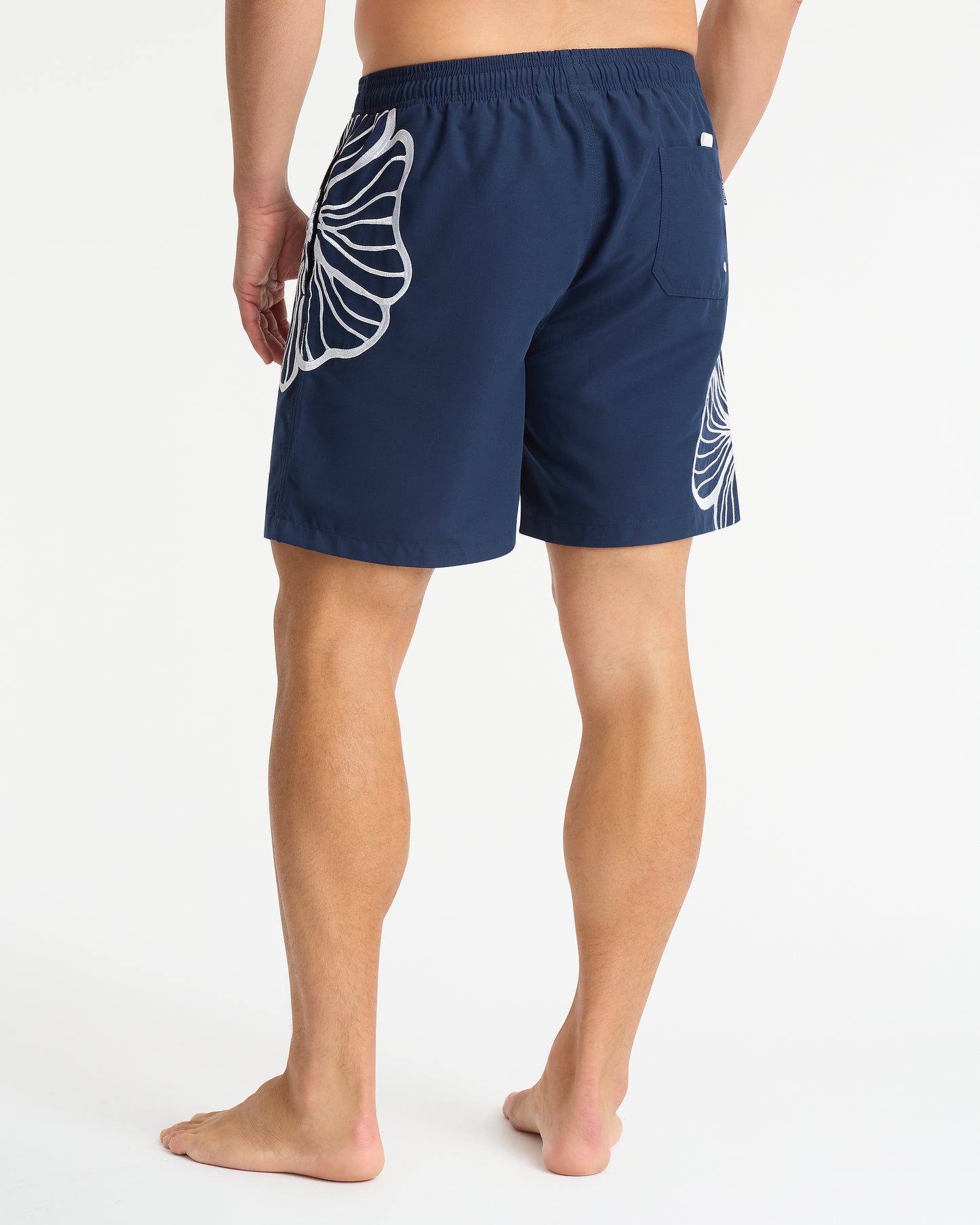 Mens - Quay Embroidered Swimshort - Navy