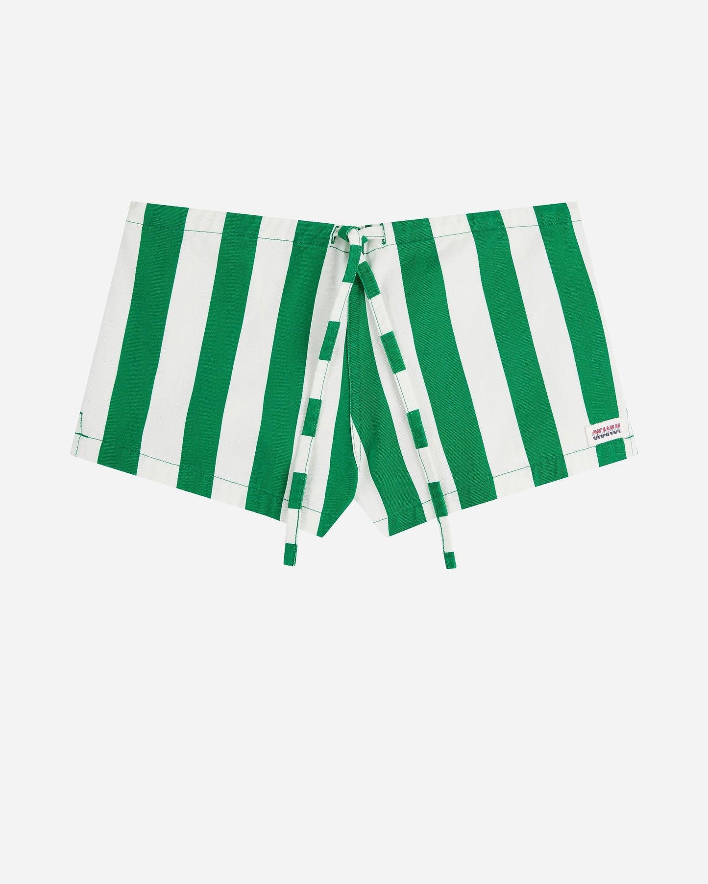 Womens Classic Stripe Mini Short - Emerald White