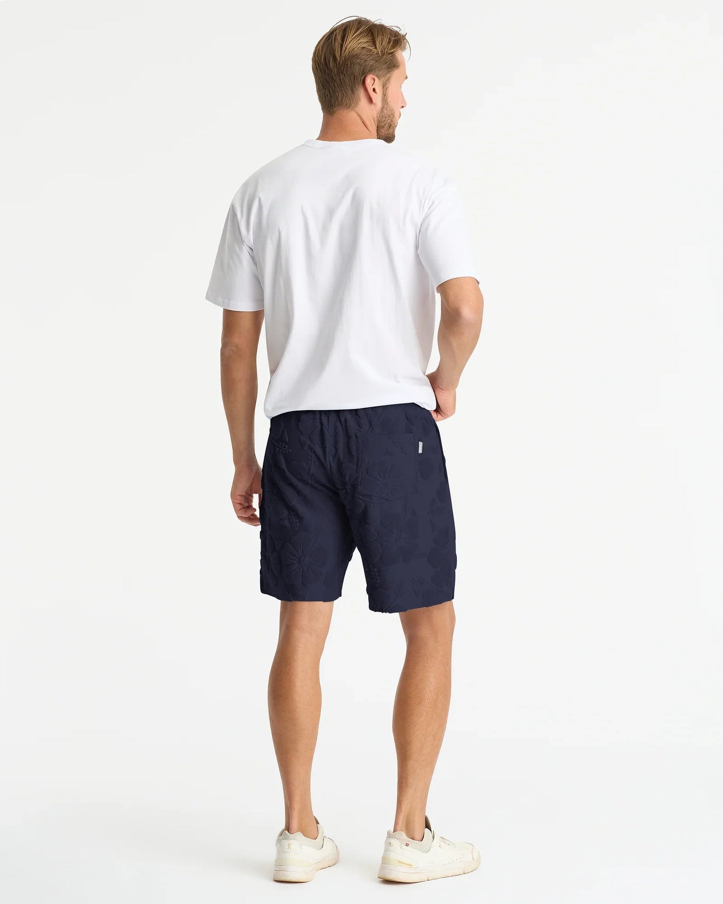 Mens Weekend Terry Short - Hibiscus Navy