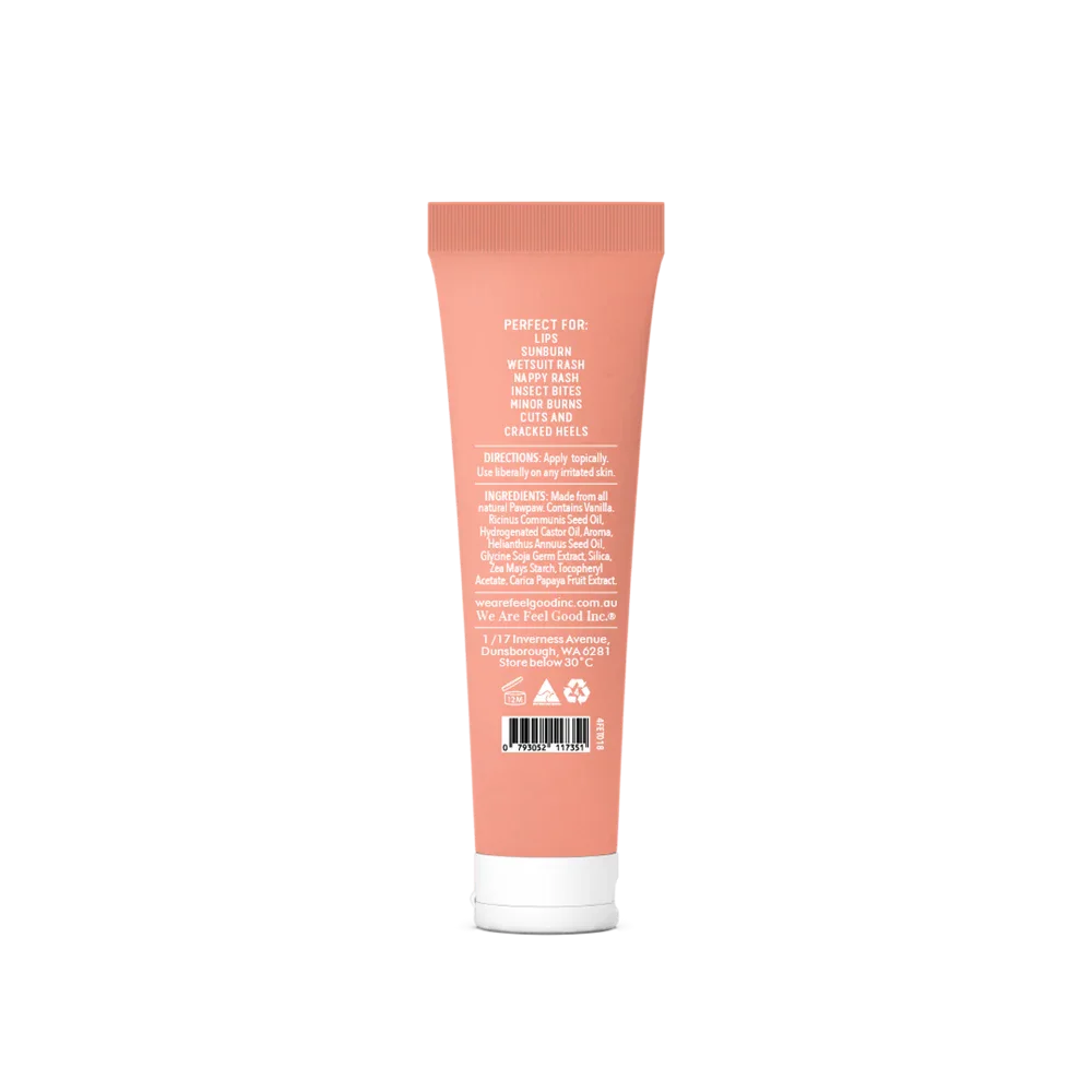 Back view of We Are Feel Good PawPaw nectar bottle 25g