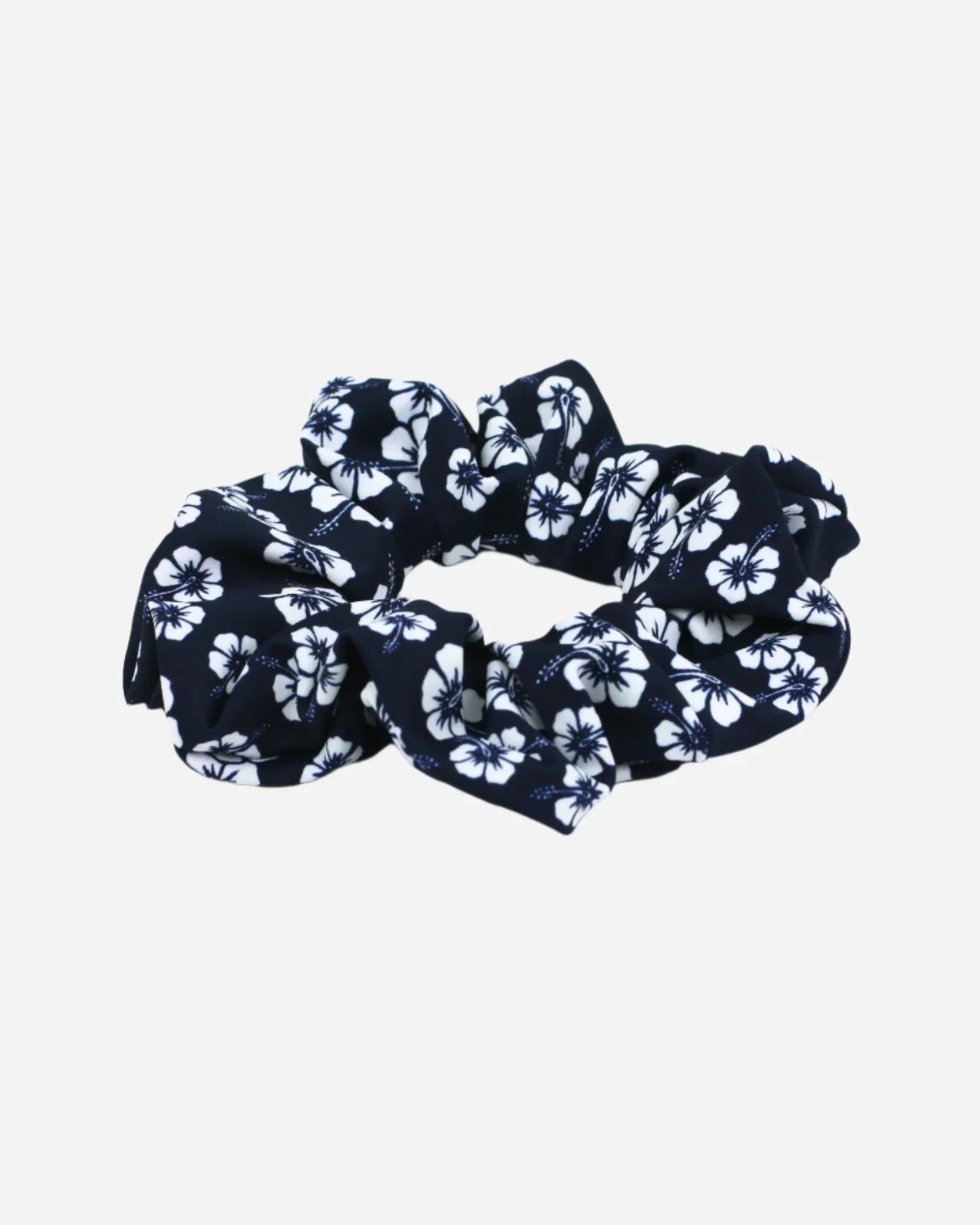 Scrunchie - Hibiscus Navy Mini