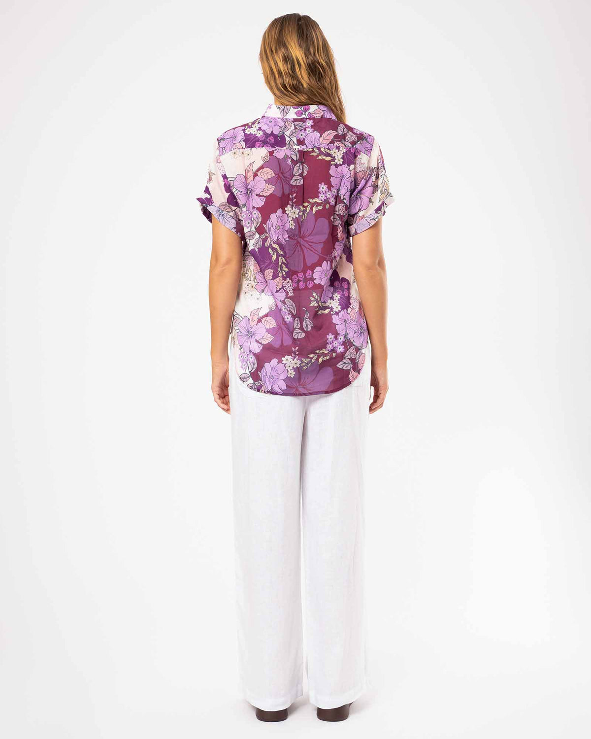 Dahlia SS Shirt - Berry Fields