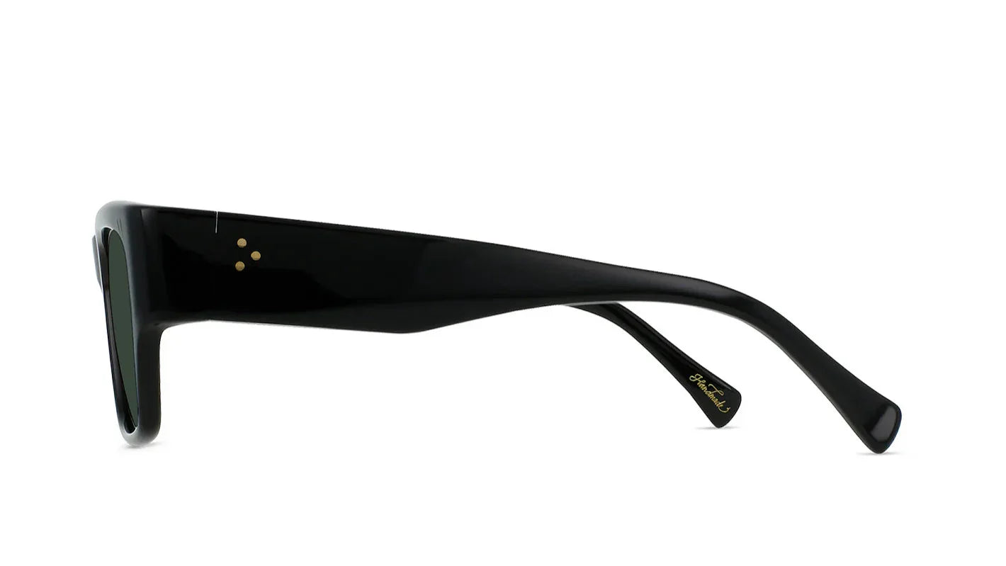 RAEN - SUNGLASSES - RUFO - Recycled Black/Green Polarized - 55
