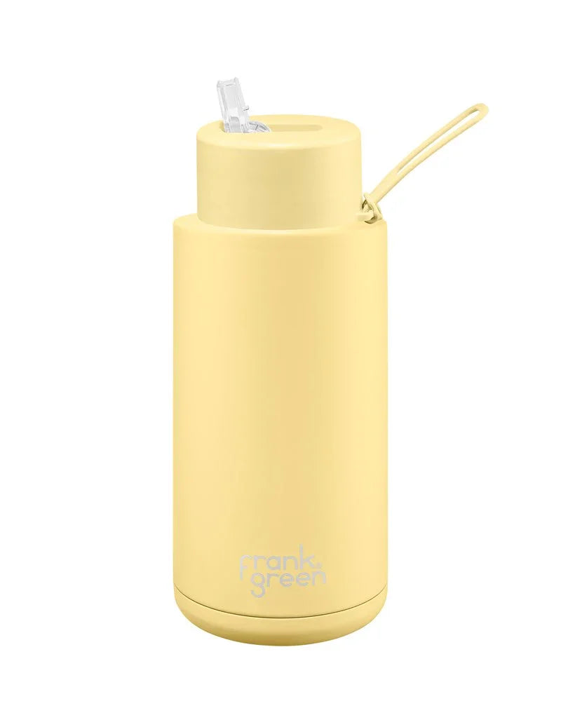 Frank Green - Drink Bottle - 34 oz - Reusable Bottle - Buttermilk