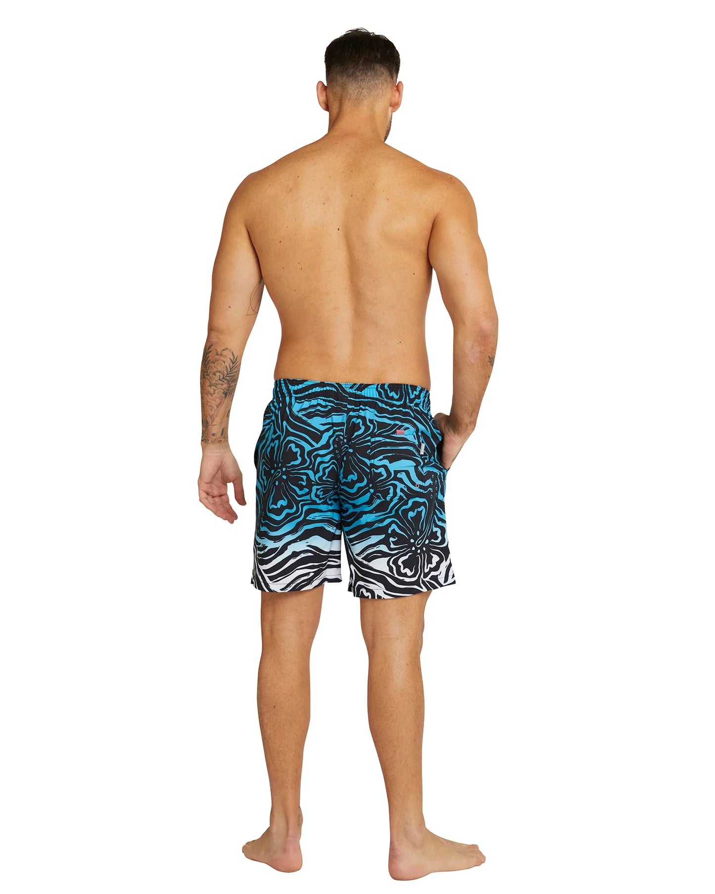 Mens - Stretch Swim Short - Whirlpool - Blue/ Black