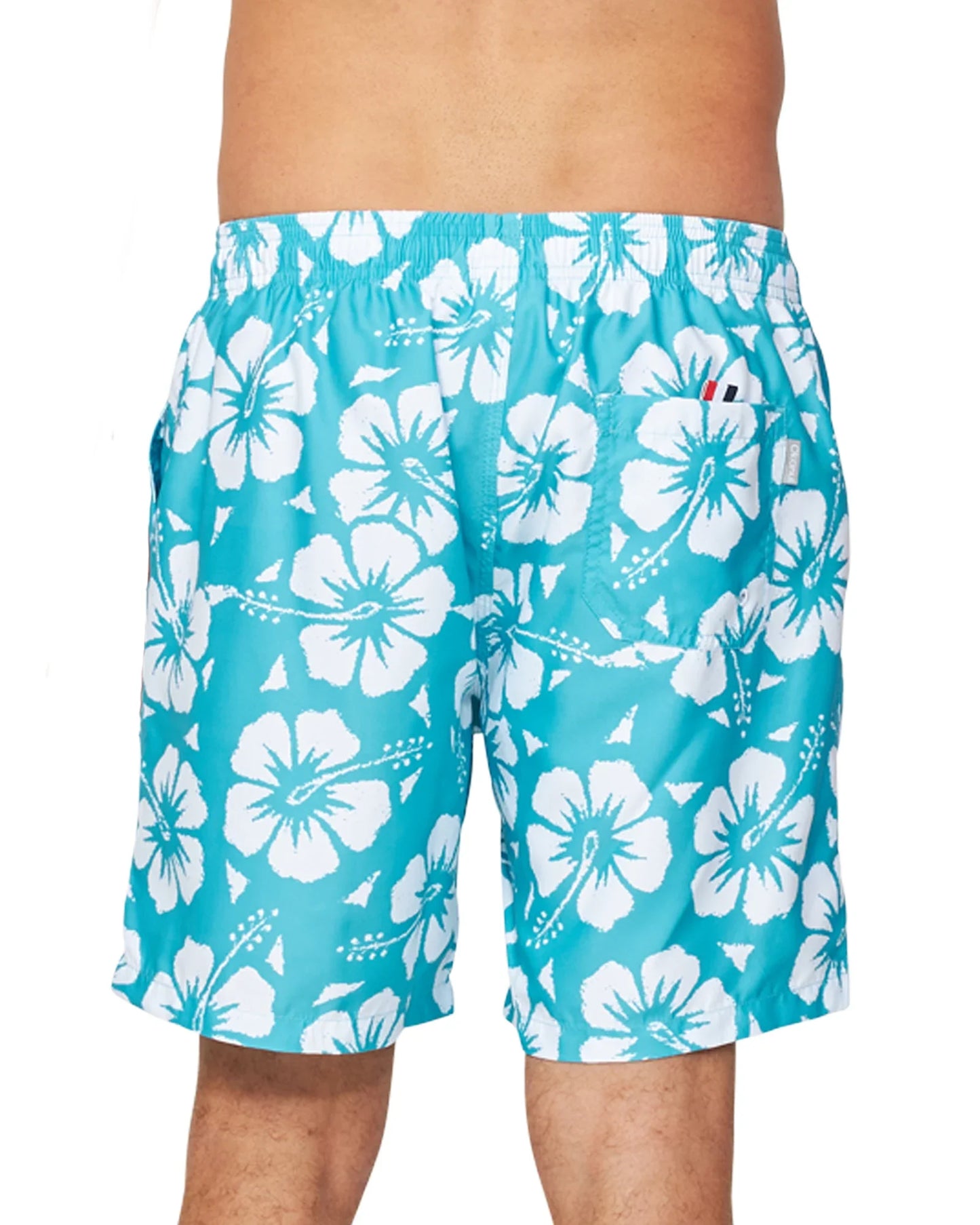 Mens - Swim Short - Hibiscus Aqua