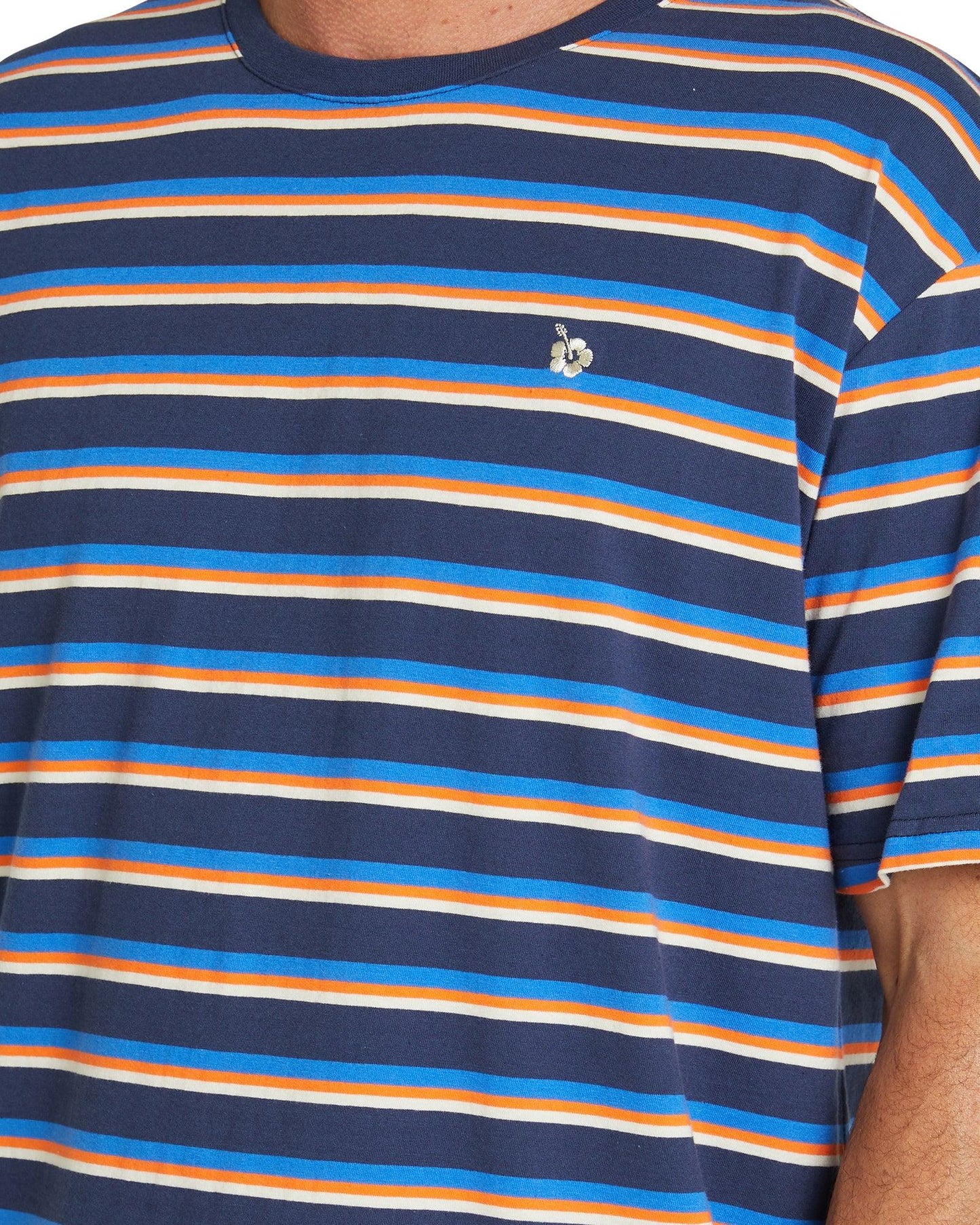 Mens - T-Shirt - Staple Stripe - Navy/Blue