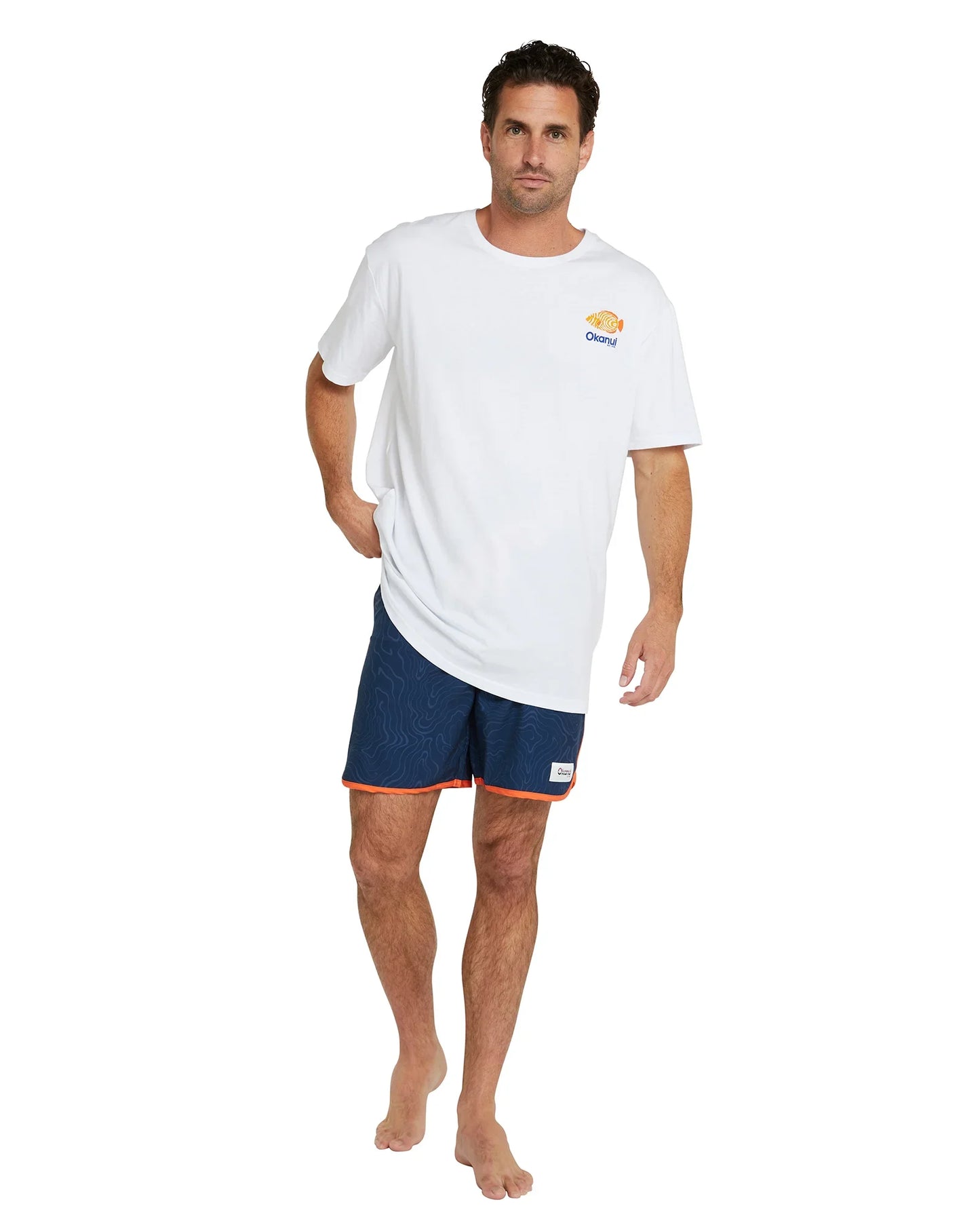 Mens - Boardrider Boardshort - Mapped Waves - Navy