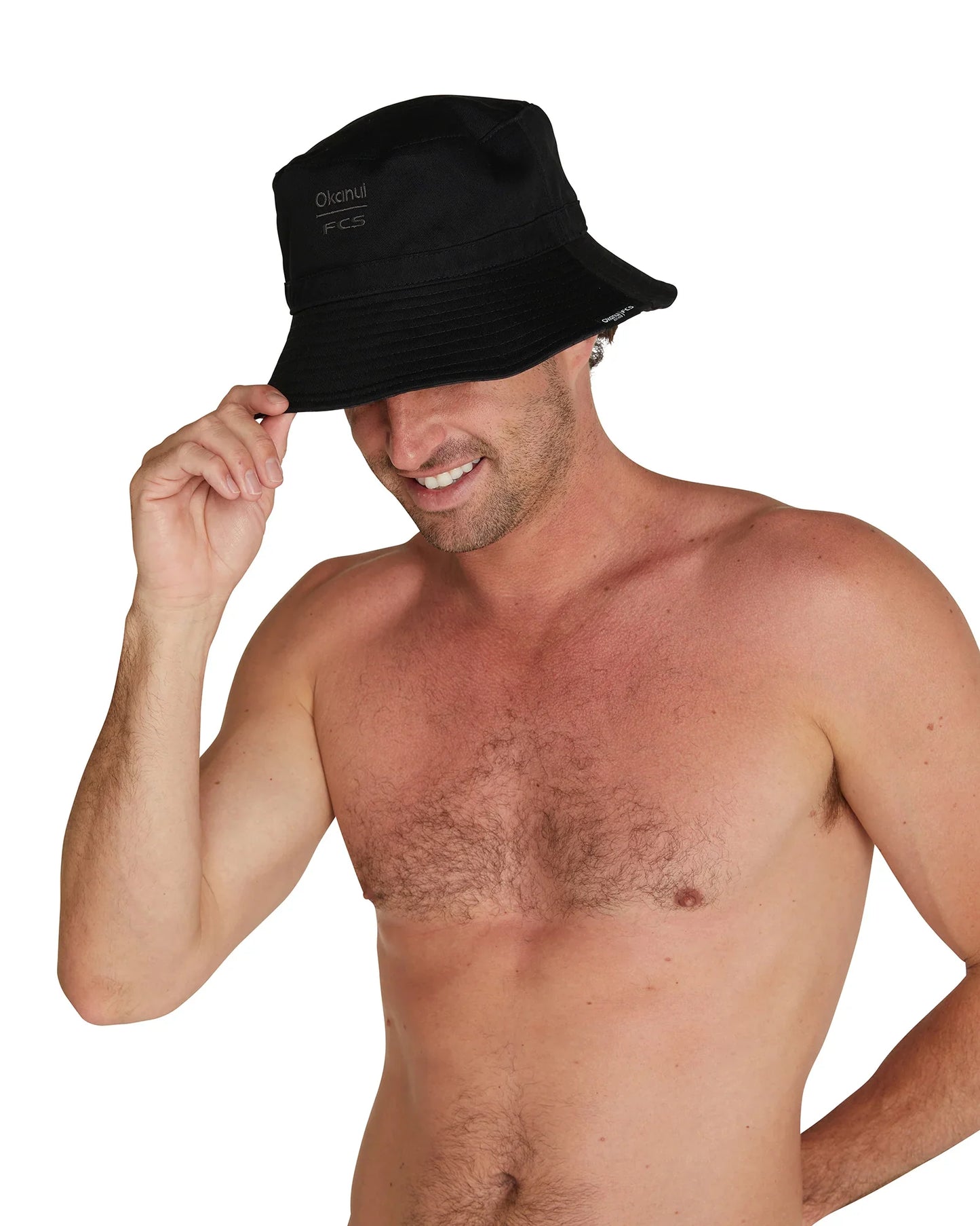 Adult - Reversible Bucket Hat - FCS X Okanui Hibiscus - Black