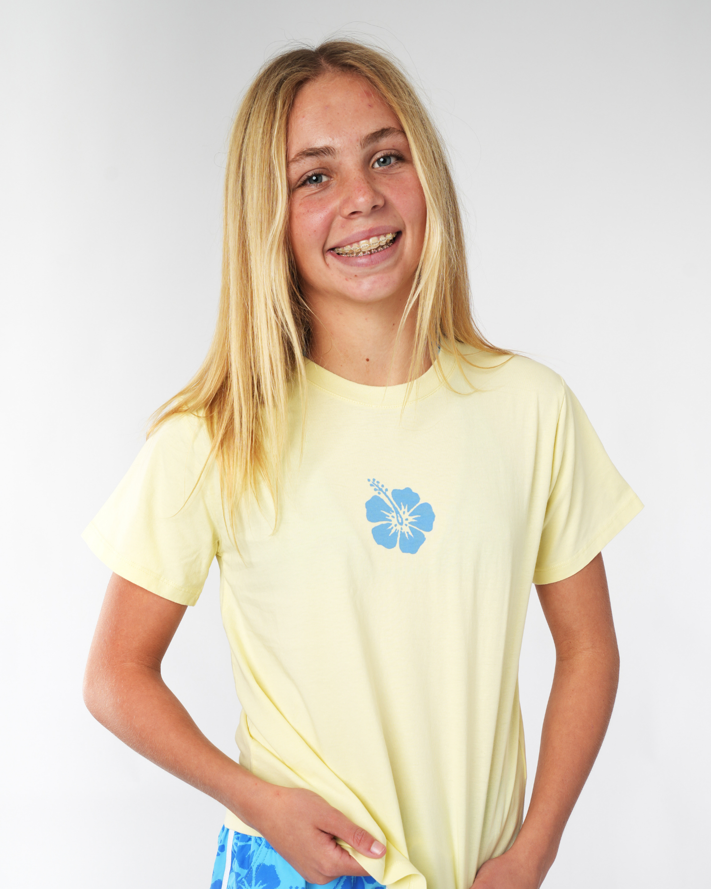 Girls Aloha T'Shirt - Lemon Malibu