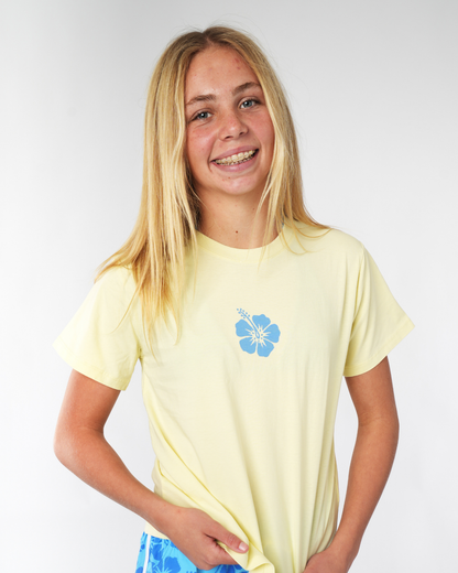 Girls Aloha T'Shirt - Lemon Malibu