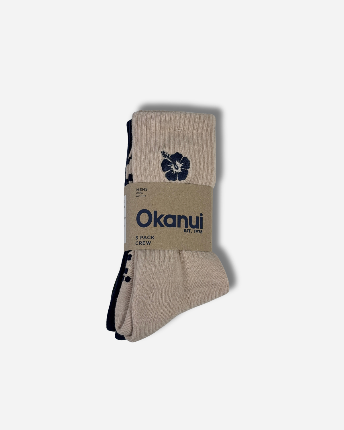 Escape - Mens 3 Pk Socks - Navy Olive Stone